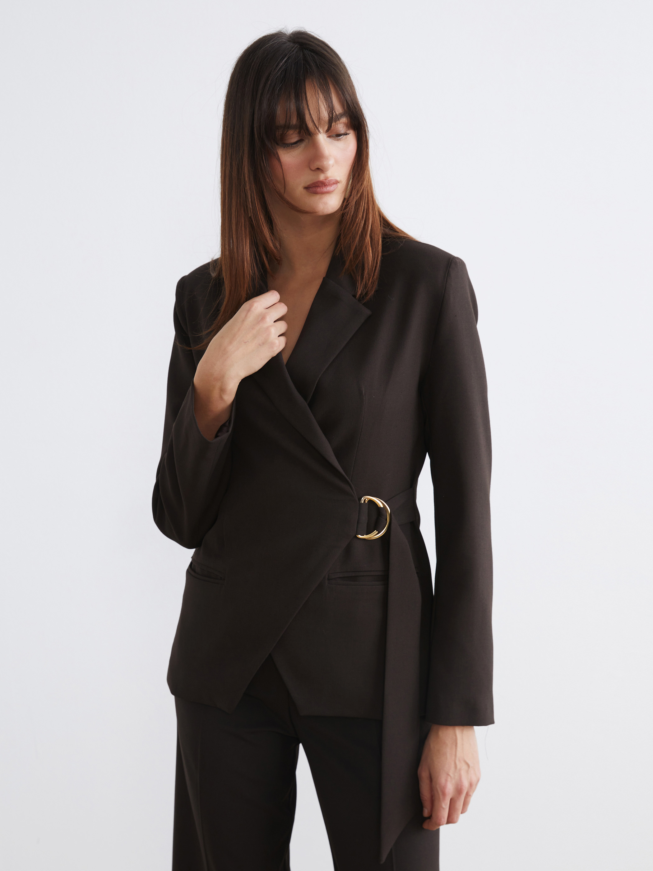 Soulife Kruvaze Yaka Kadın Blazer Ceket
