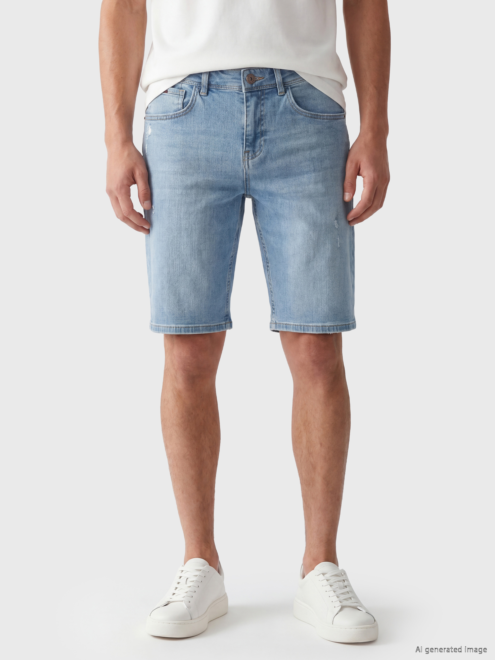 LCW Jeans Slim Fit Erkek Jean Şort görsel 2