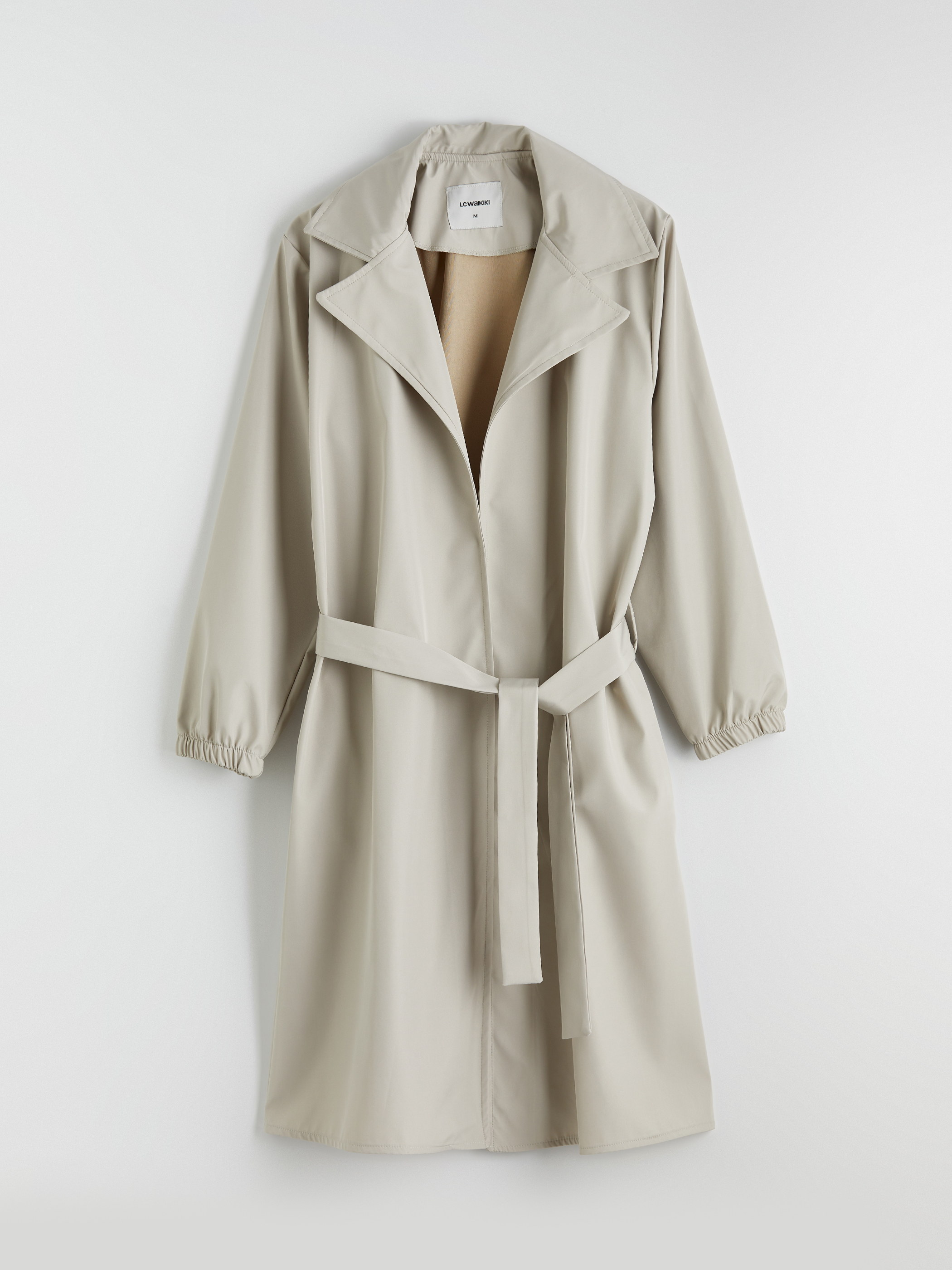 LC WAIKIKI Kruvaze Yaka Oversize Kadın Trençkot görsel 5