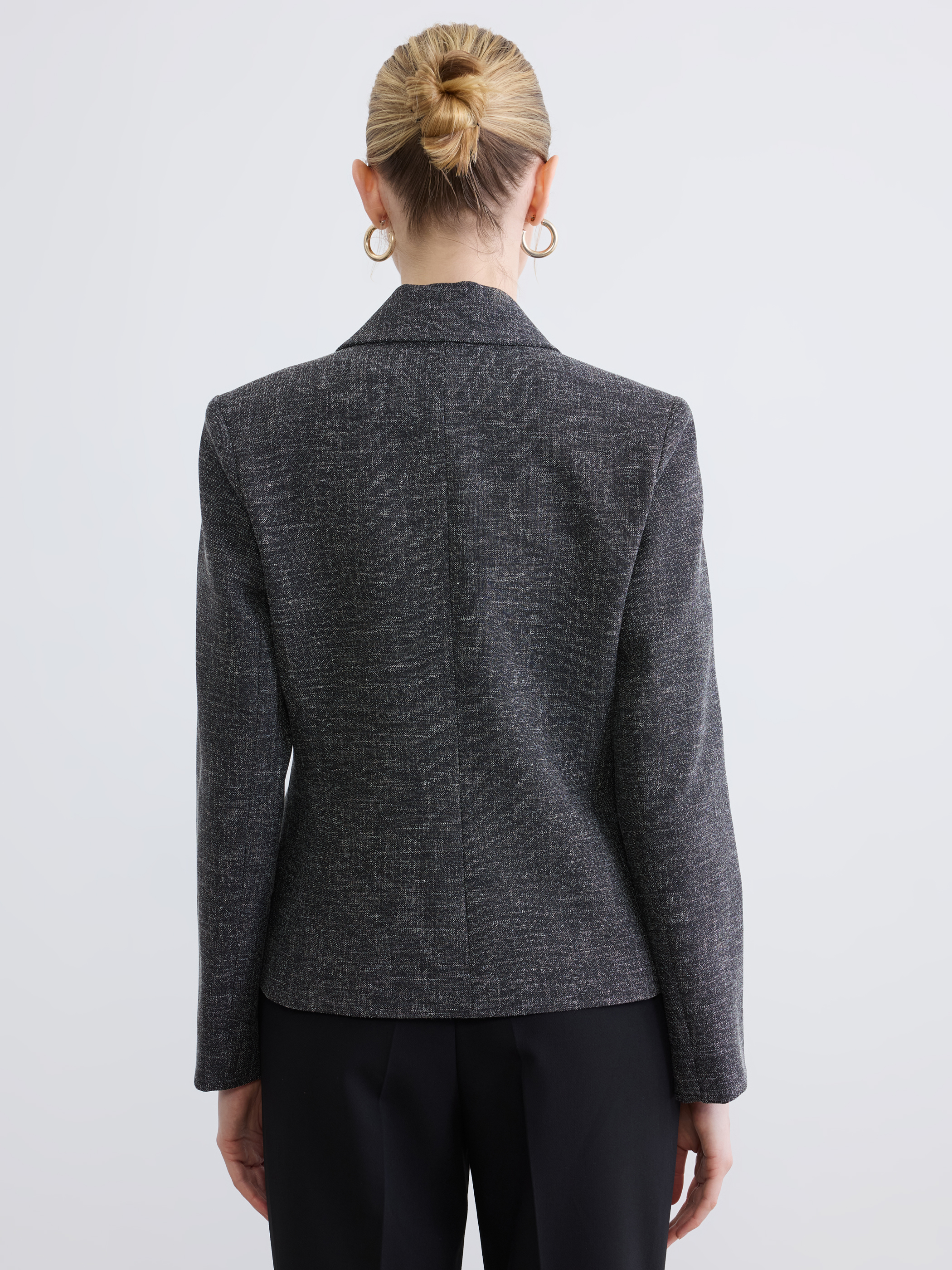 LCW STUDIO Kruvaze Yaka Dokulu Kadın Blazer Ceket görsel 5