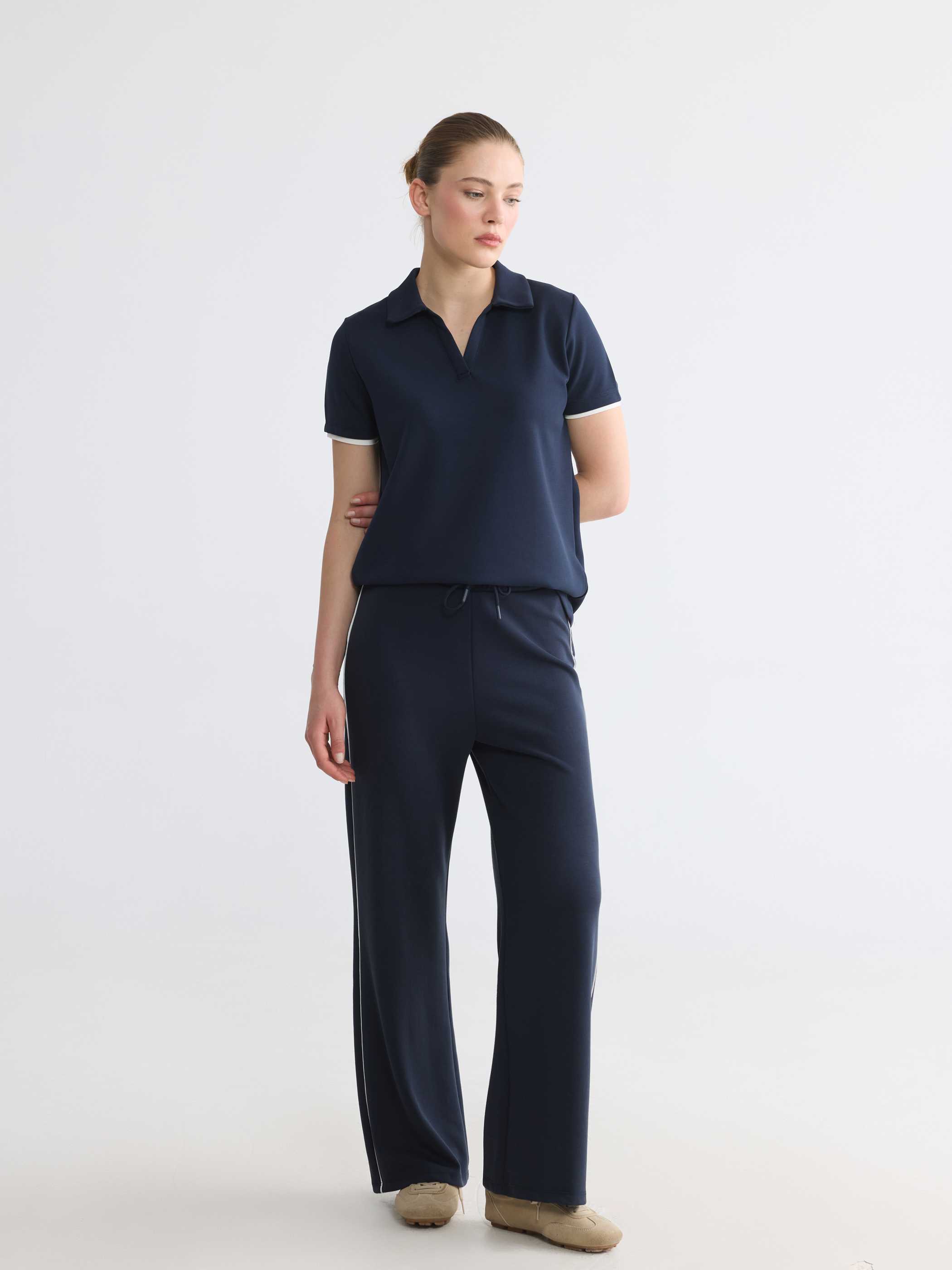 LCW Comfort Beli Lastikli Geniş Paça Kadın Eşofman Altı