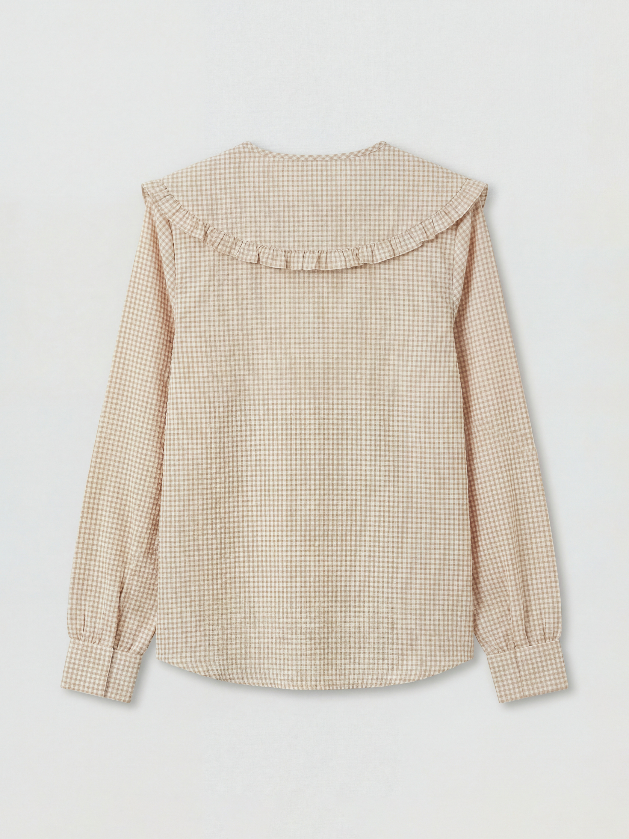 LCW Modest Bebe Yaka Ekose Fırfırlı Bluz görsel 7