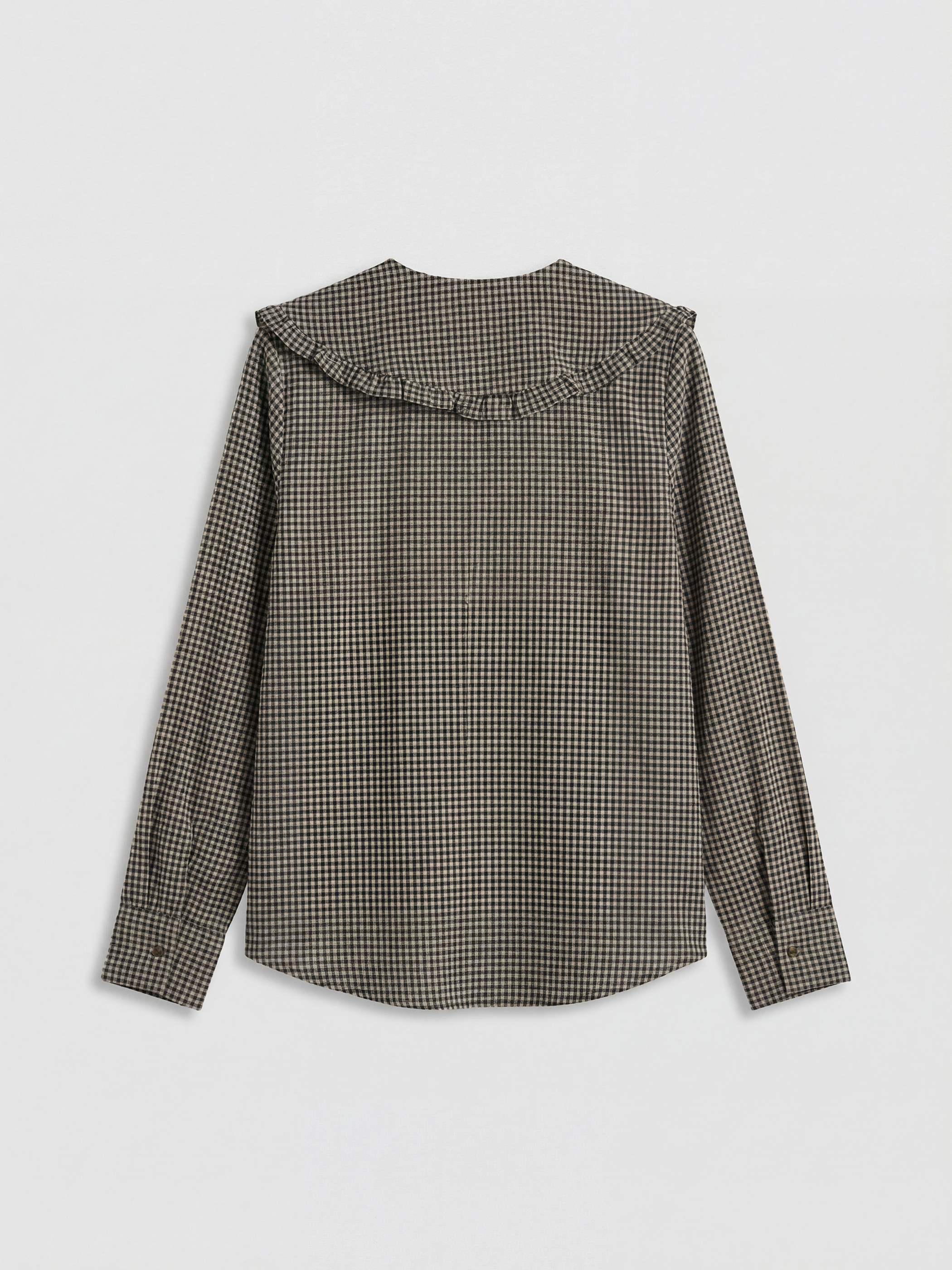 LCW Modest Bebe Yaka Ekose Fırfırlı Bluz görsel 6