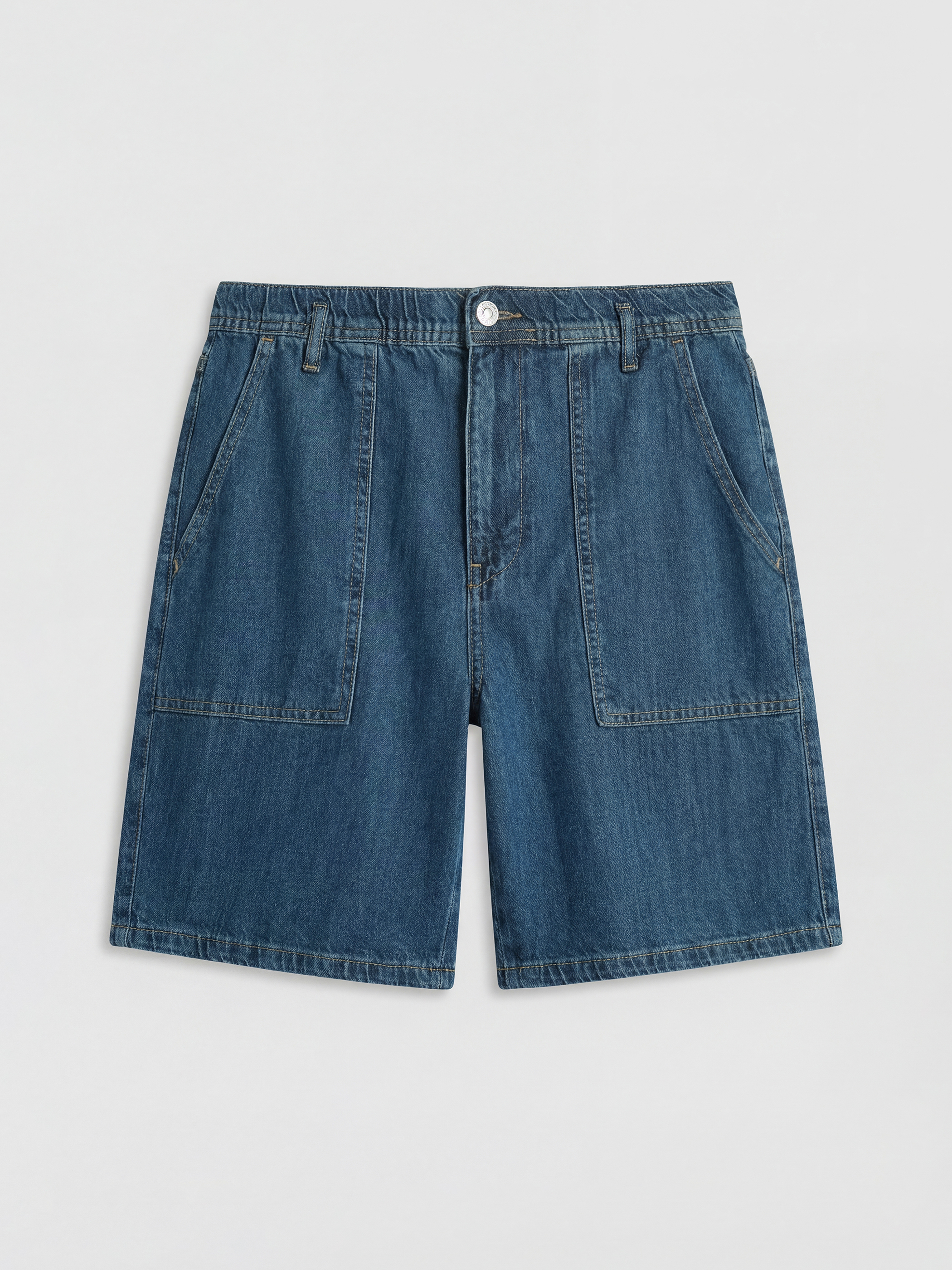 LCWAIKIKI Classic Loose Fit Kadın Jean Şort görsel 4