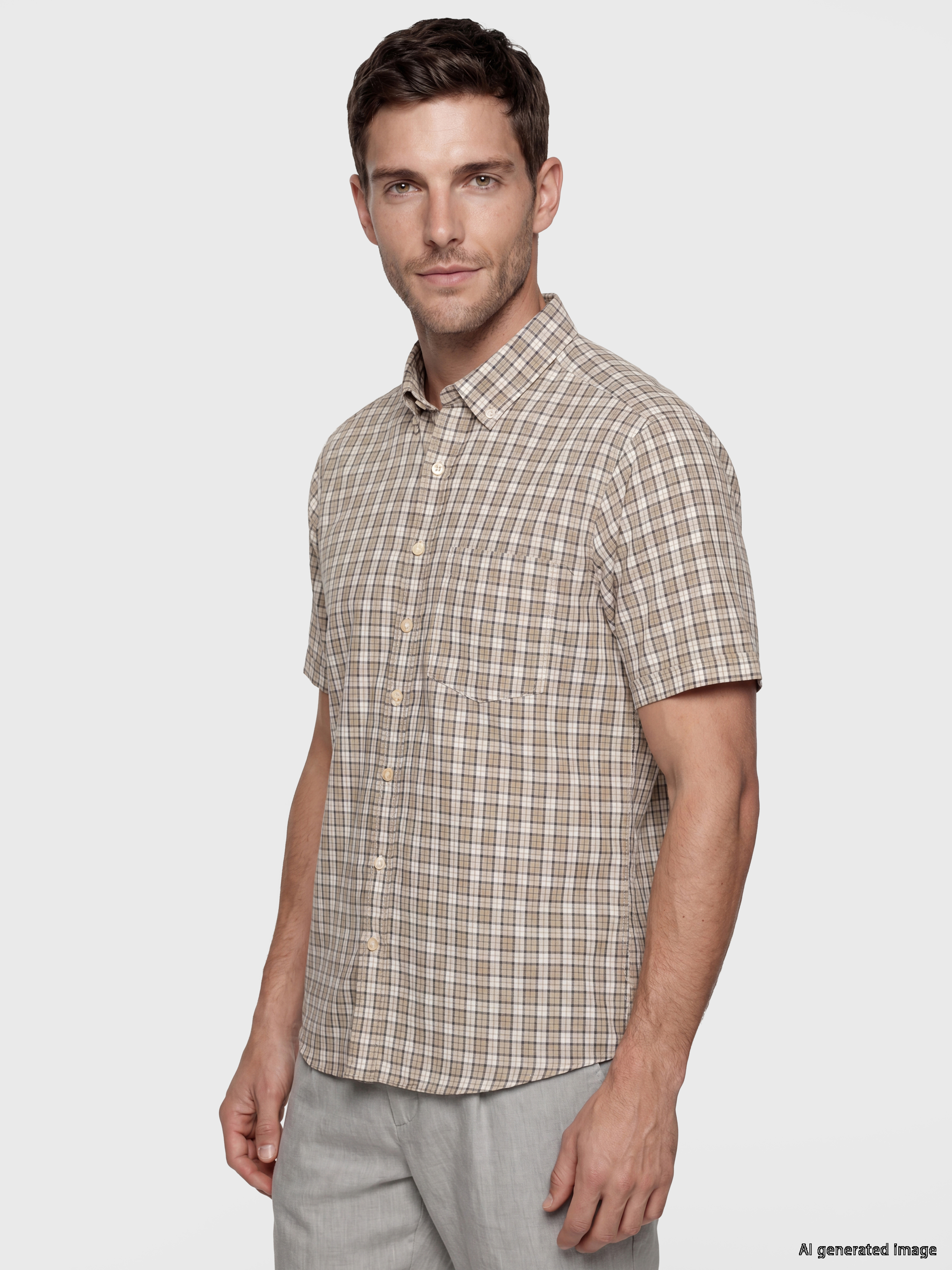 LCWAIKIKI Classic Regular Fit Ekose Poplin Erkek Gömlek