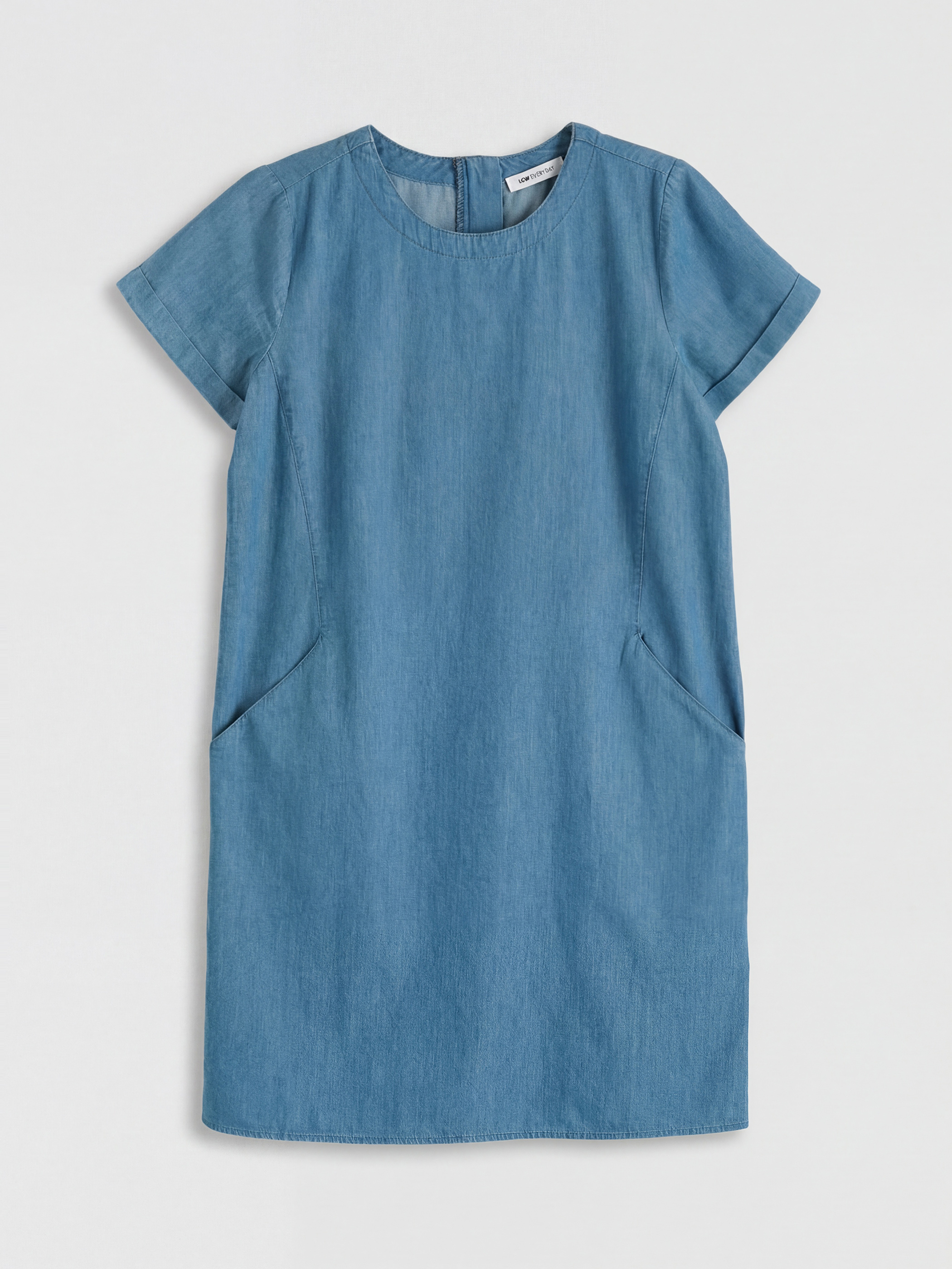 LCW EVERYDAY Bisiklet Yaka Mini Jean Elbise görsel 5