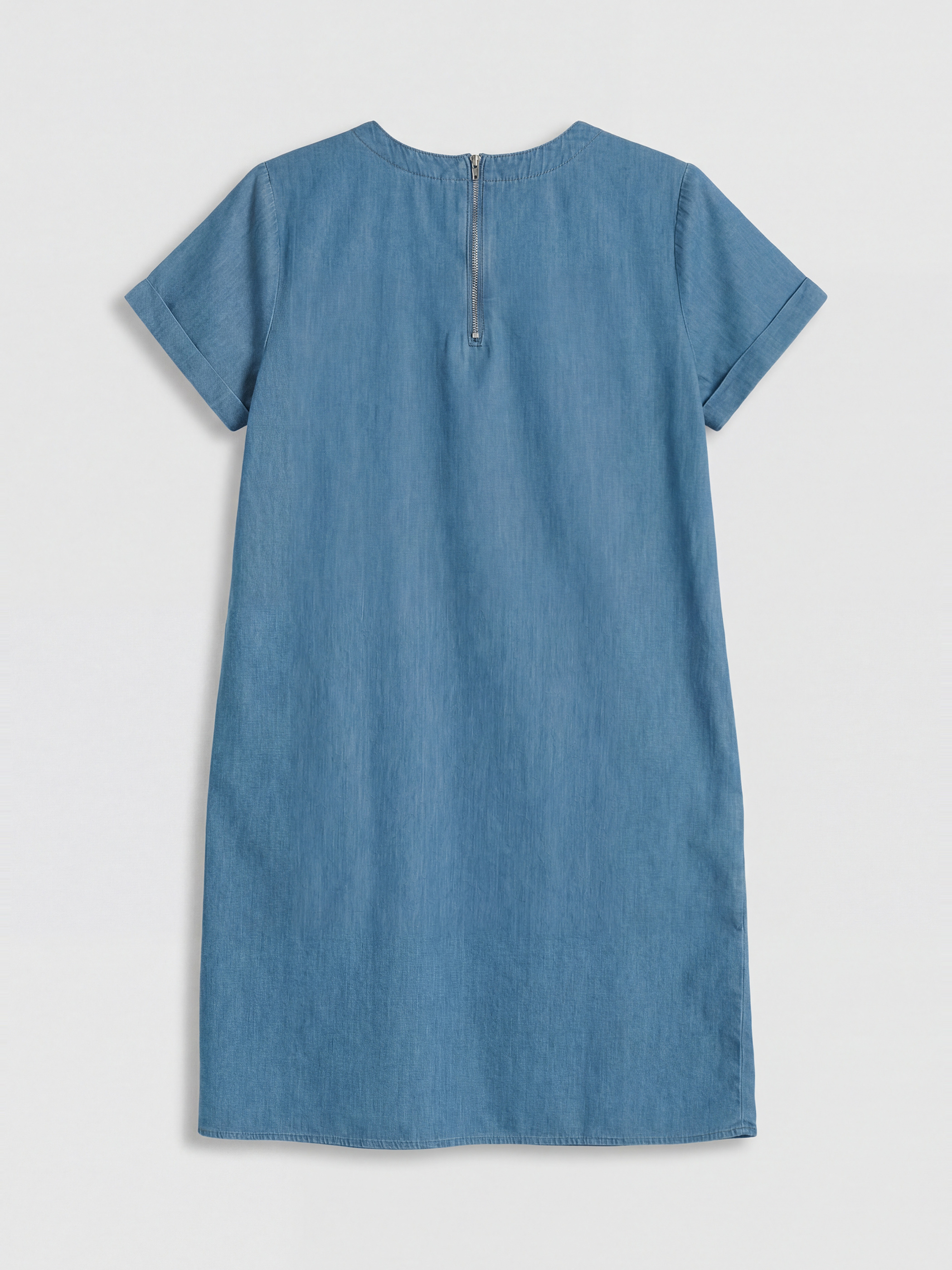 LCW EVERYDAY Bisiklet Yaka Mini Jean Elbise görsel 6