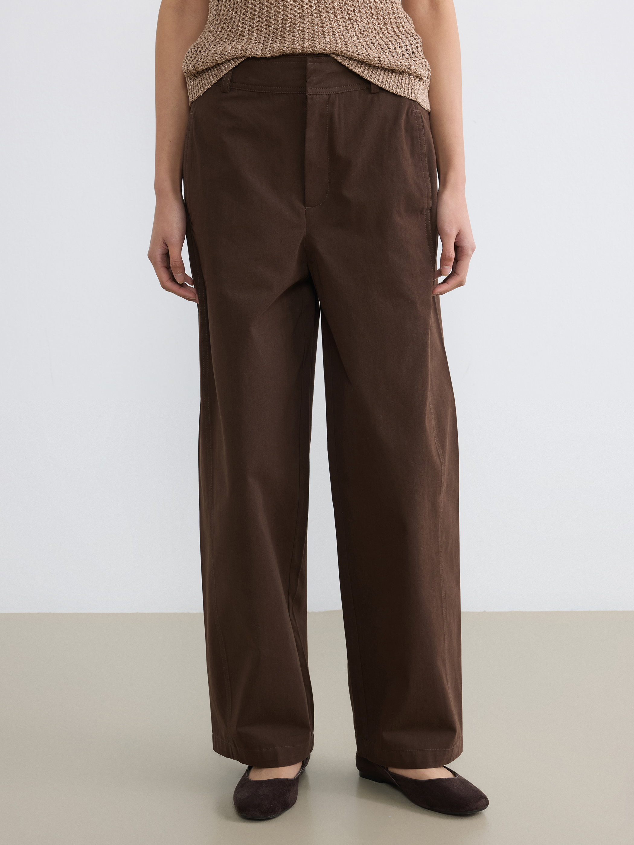LCW Vision Geniş Paça Kadın Gabardin Pantolon görsel 2