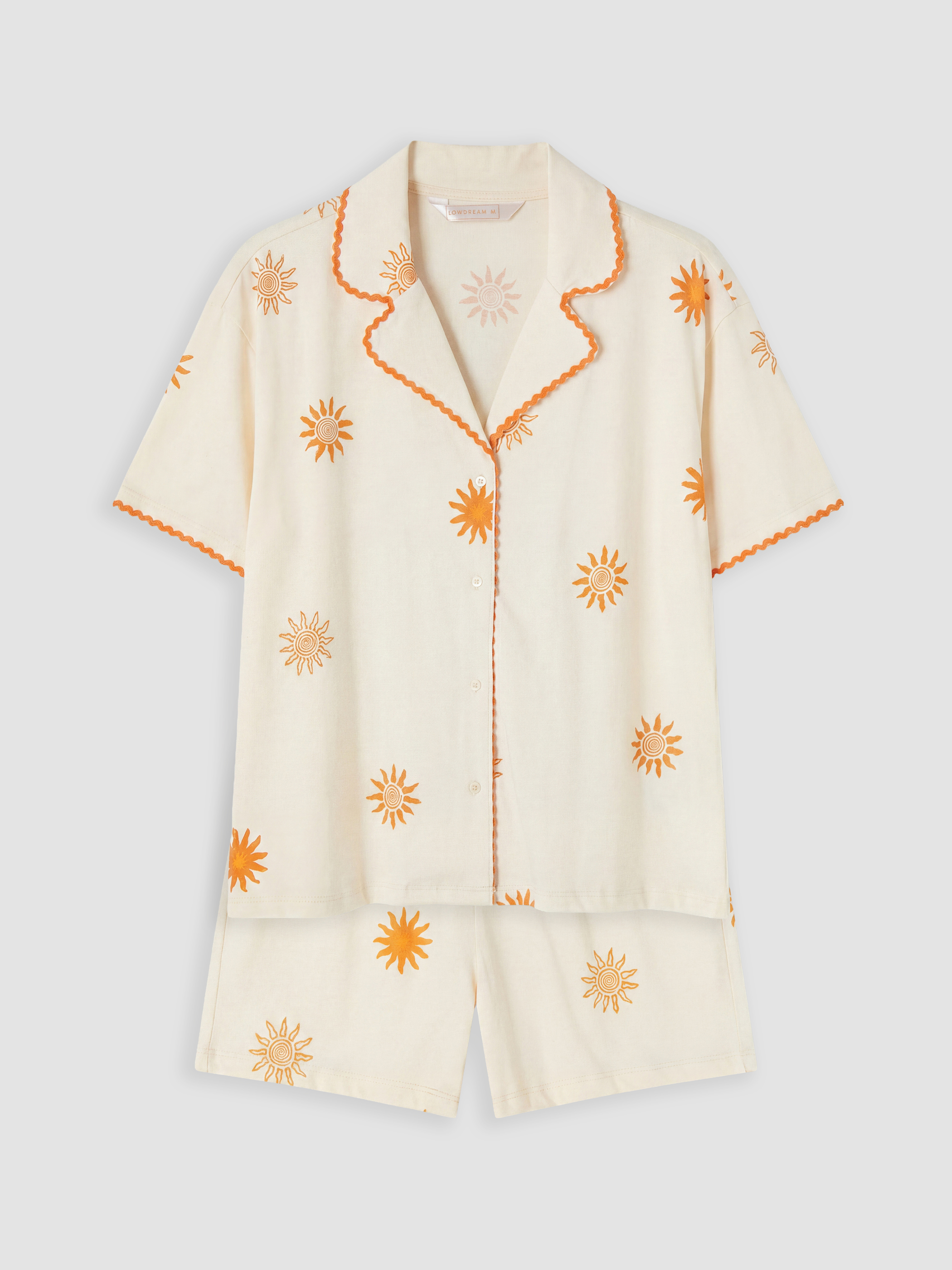 LCW DREAM Güneş Desenli Kadın Şortlu Pijama Takımı görsel 5