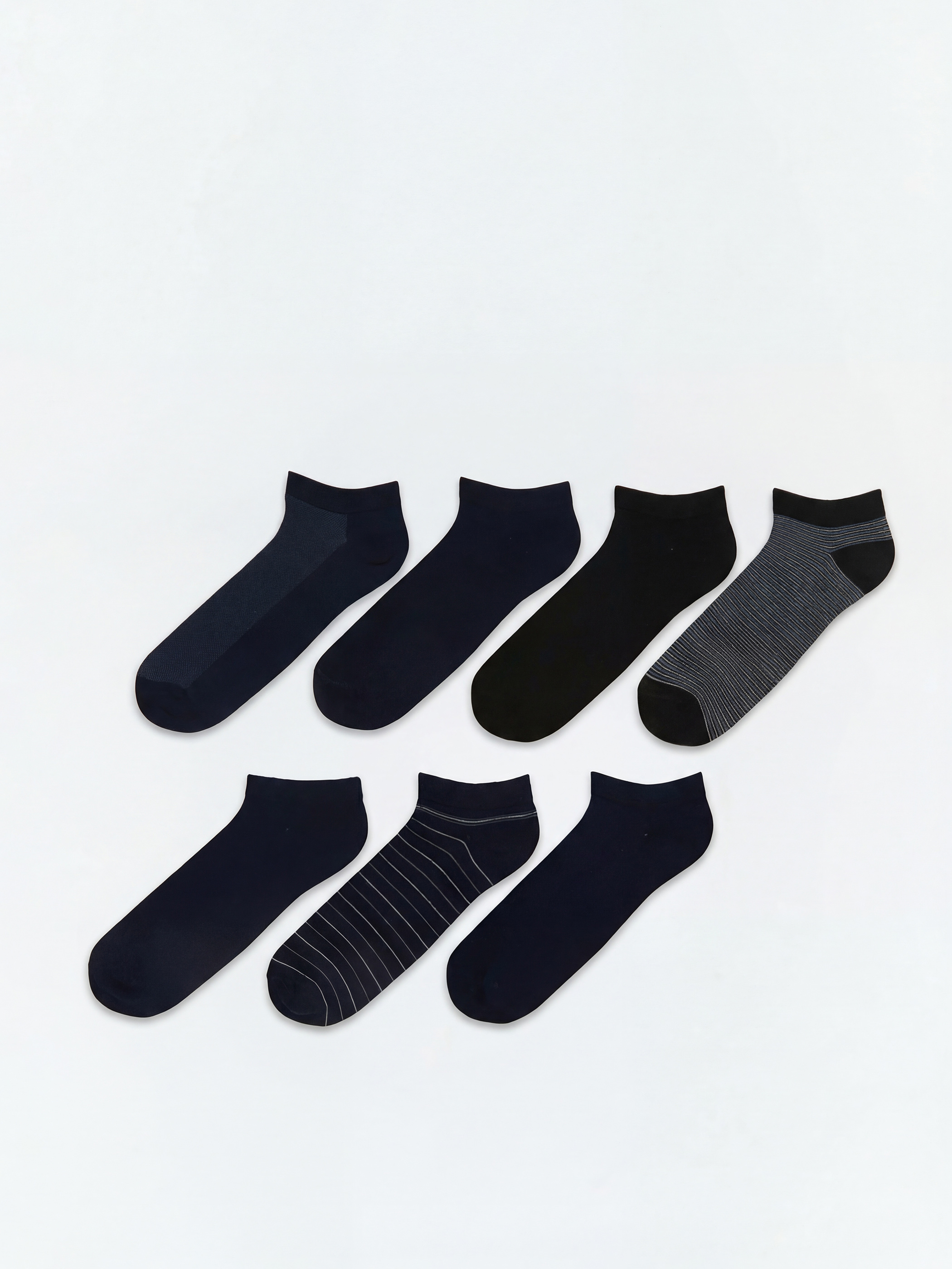 LCW ACCESSORIES Desenli Bambu Erkek Patik Çorap 7'li