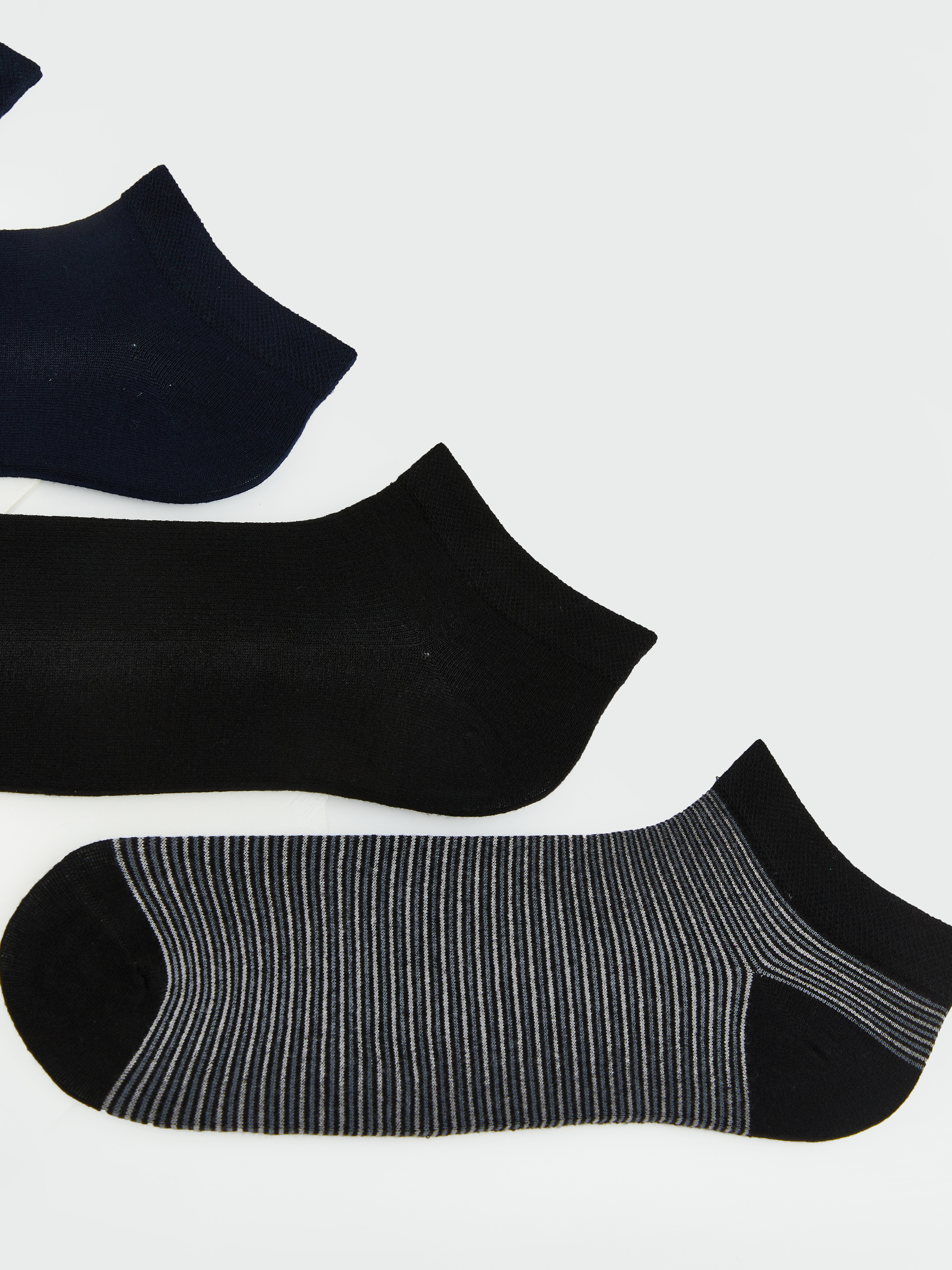 LCW ACCESSORIES Desenli Bambu Erkek Patik Çorap 7'li görsel 2