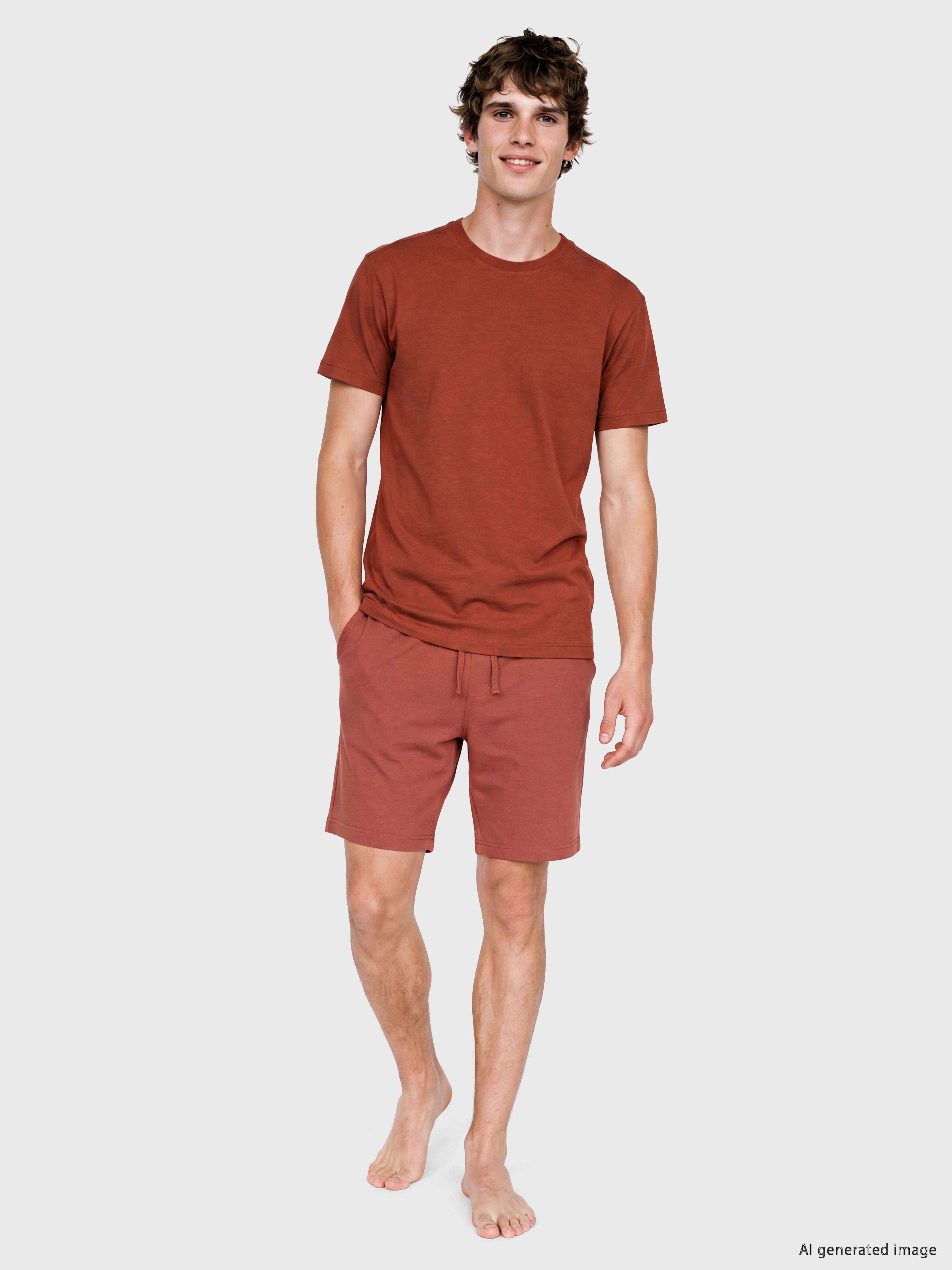 LC WAIKIKI Bisiklet Yaka Erkek Pijama Üst görsel 2