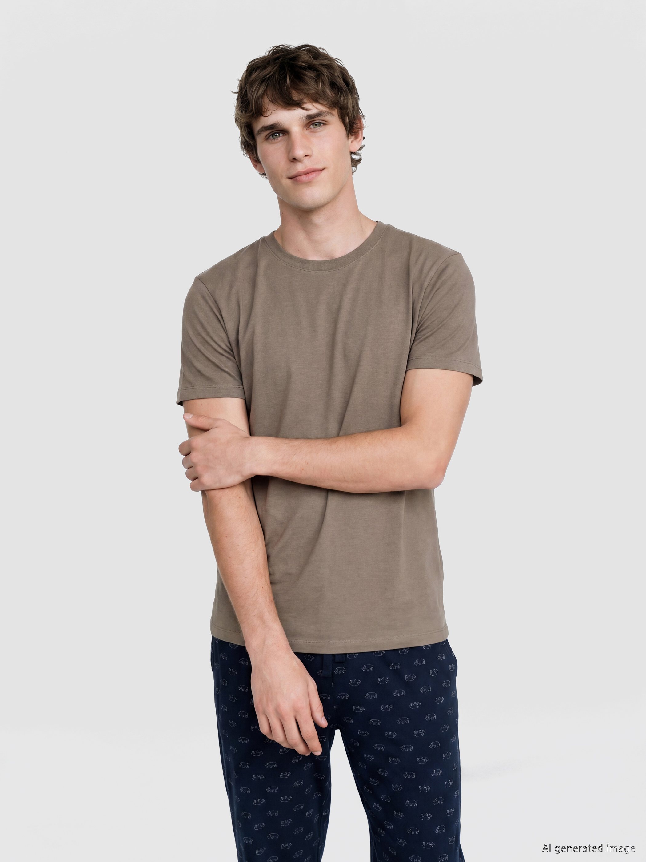 LC WAIKIKI Bisiklet Yaka Erkek Pijama Üst