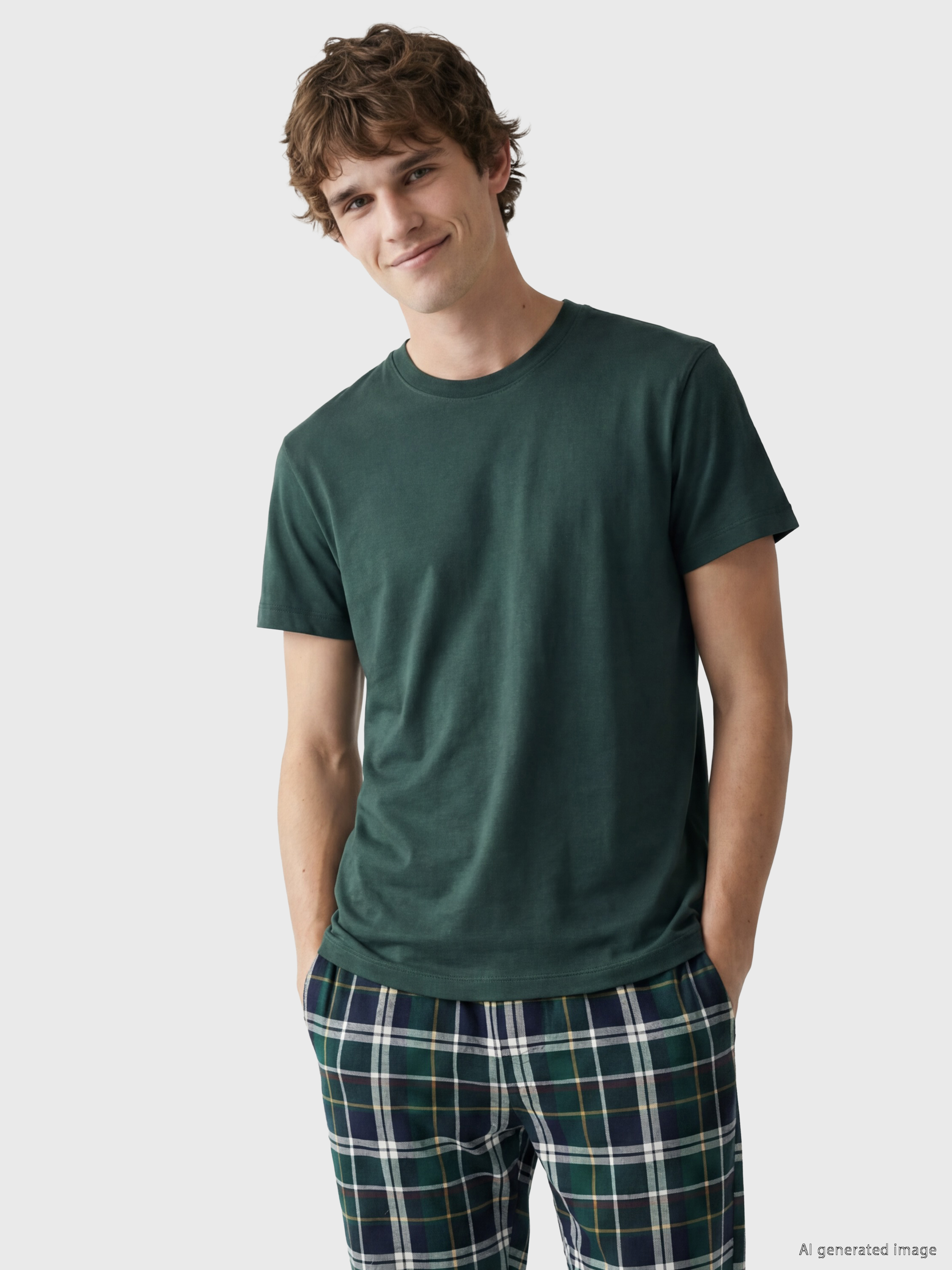 LC WAIKIKI Bisiklet Yaka Erkek Pijama Üst