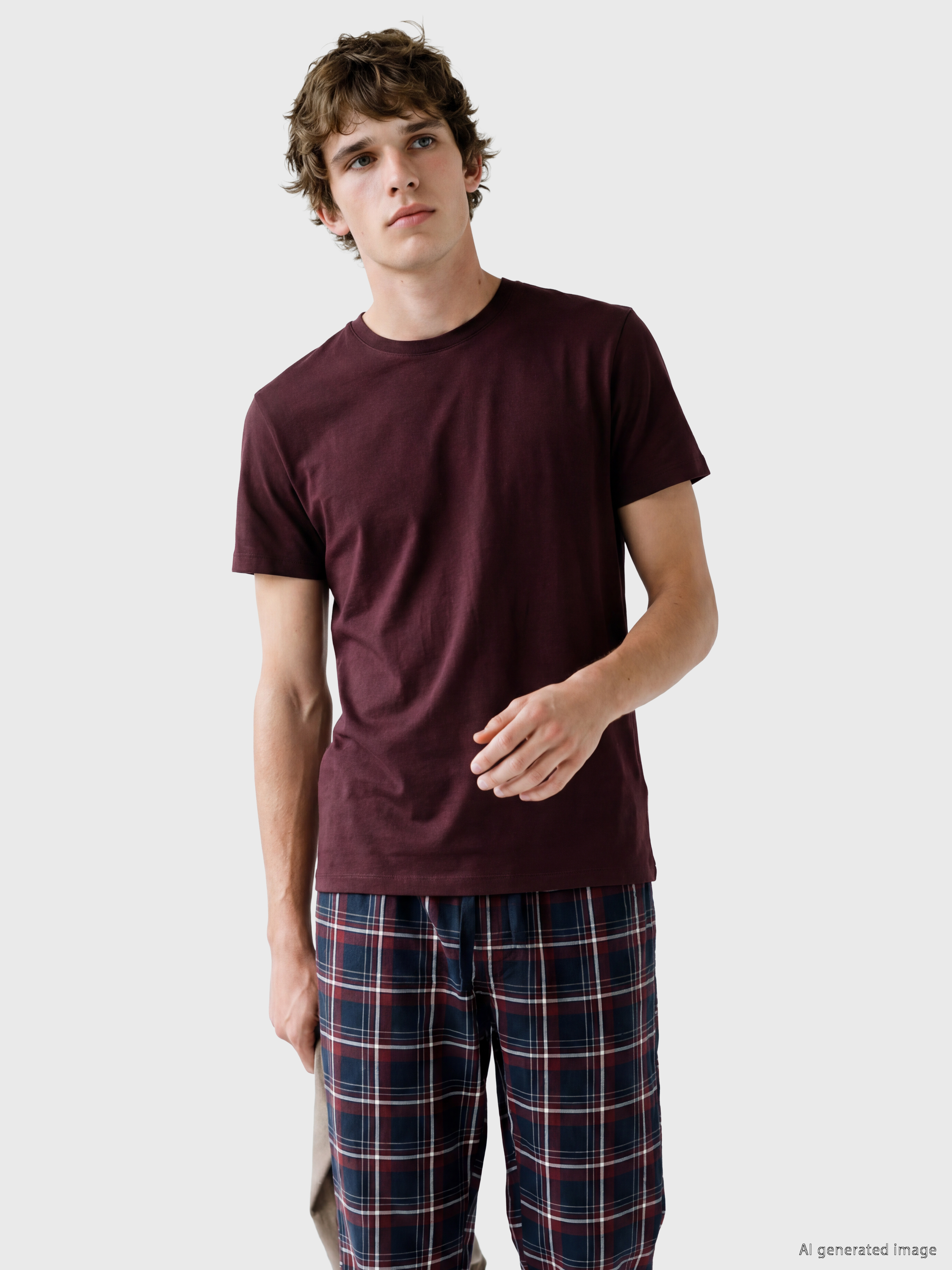 LC WAIKIKI Bisiklet Yaka Erkek Pijama Üst