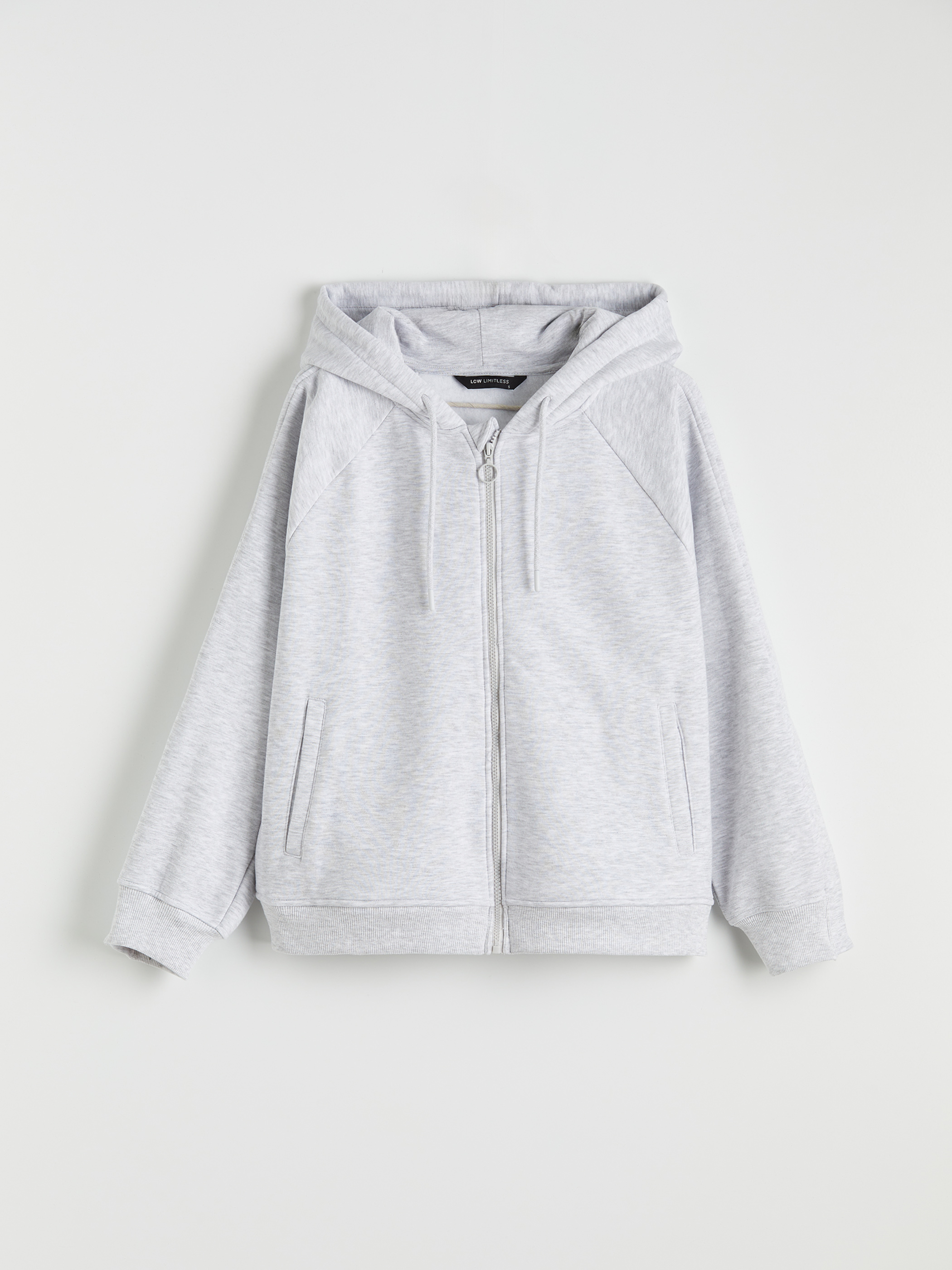 LCW Limitless Kolları Çıtçıtlı Kadın Oversize Kalın Fermuarlı Sweatshirt görsel 4