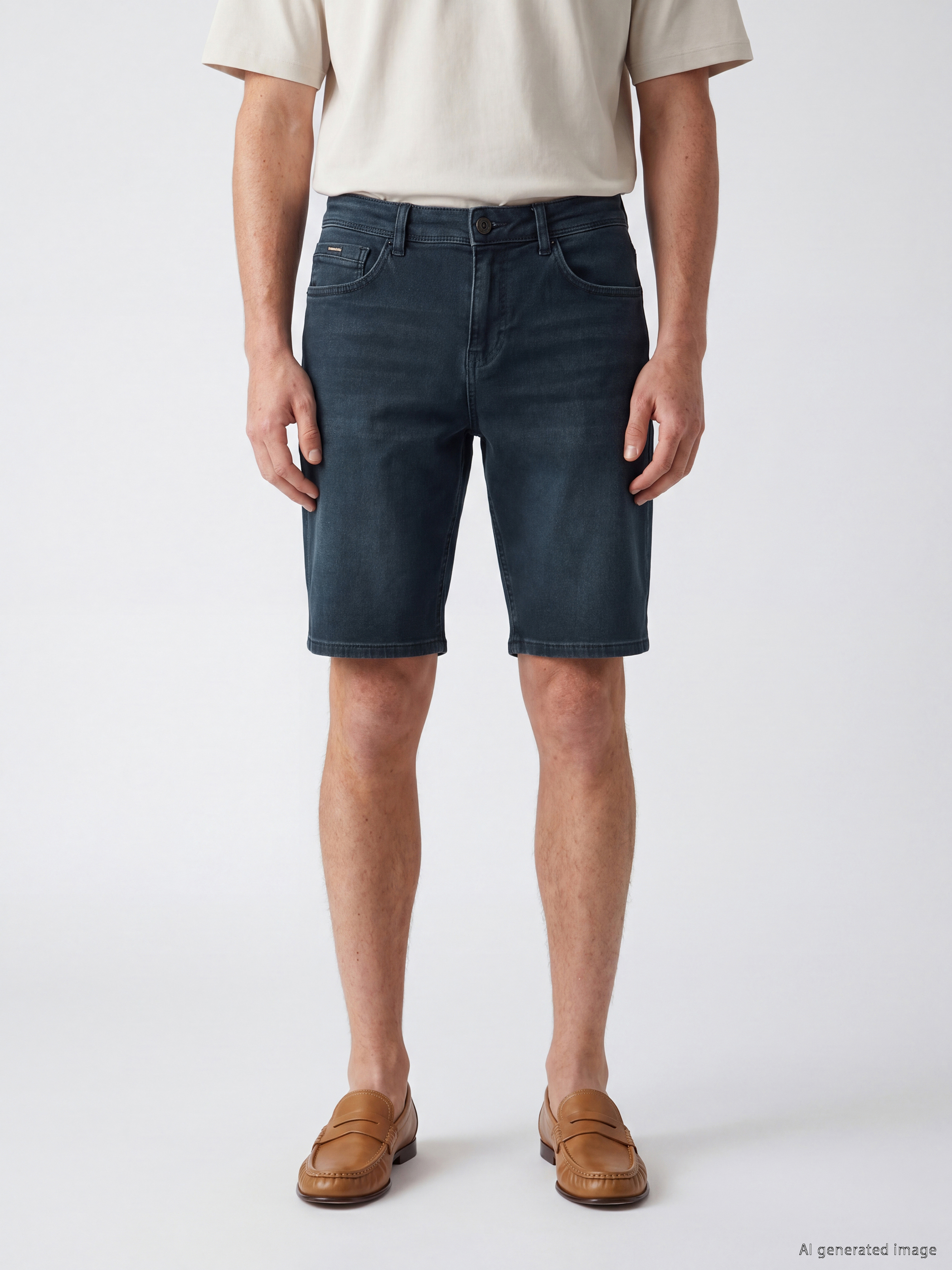 LCW Jeans Slim Fit Erkek Jean Şort görsel 2