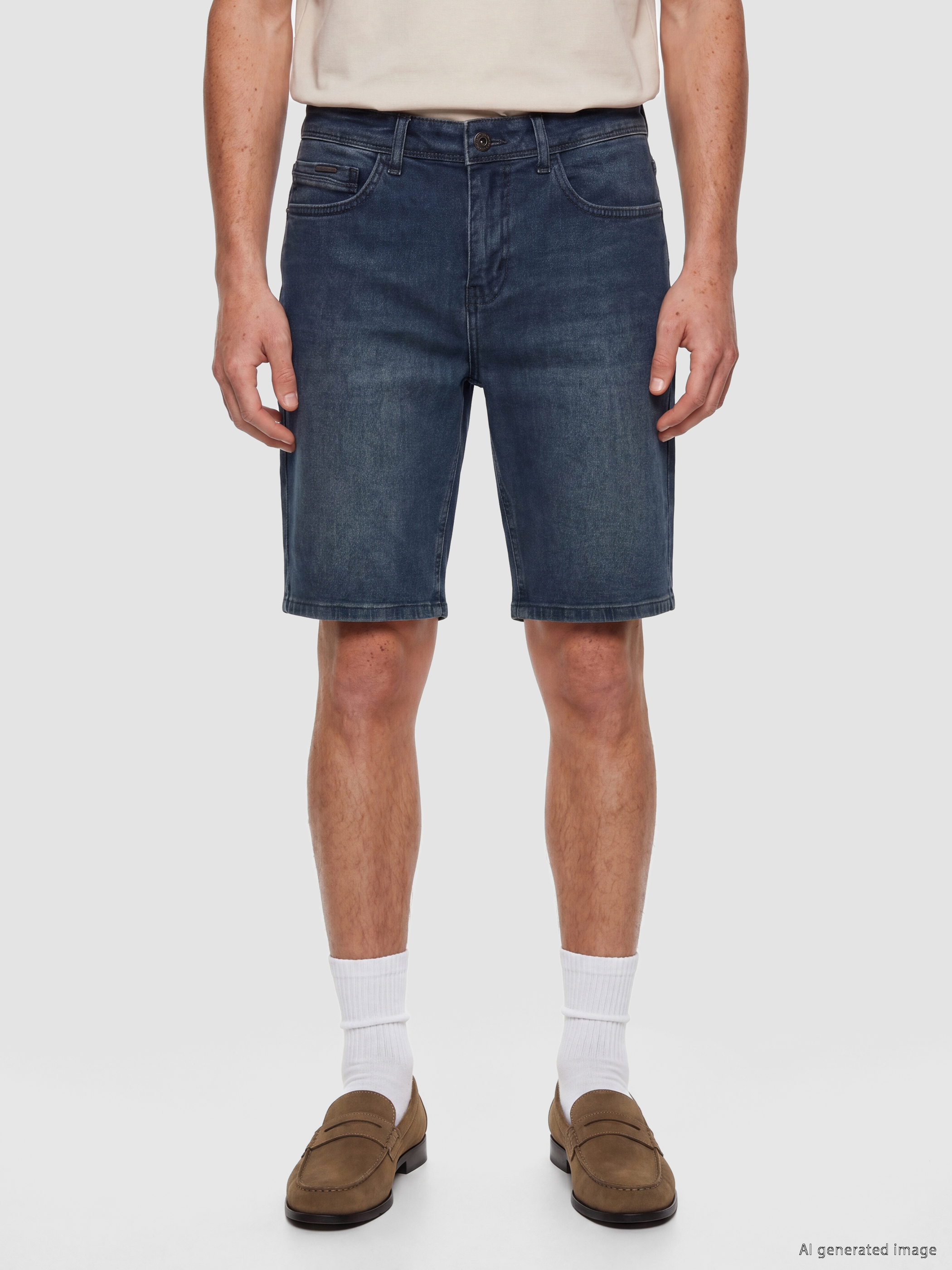 LCW Jeans Slim Fit Erkek Jean Şort görsel 2