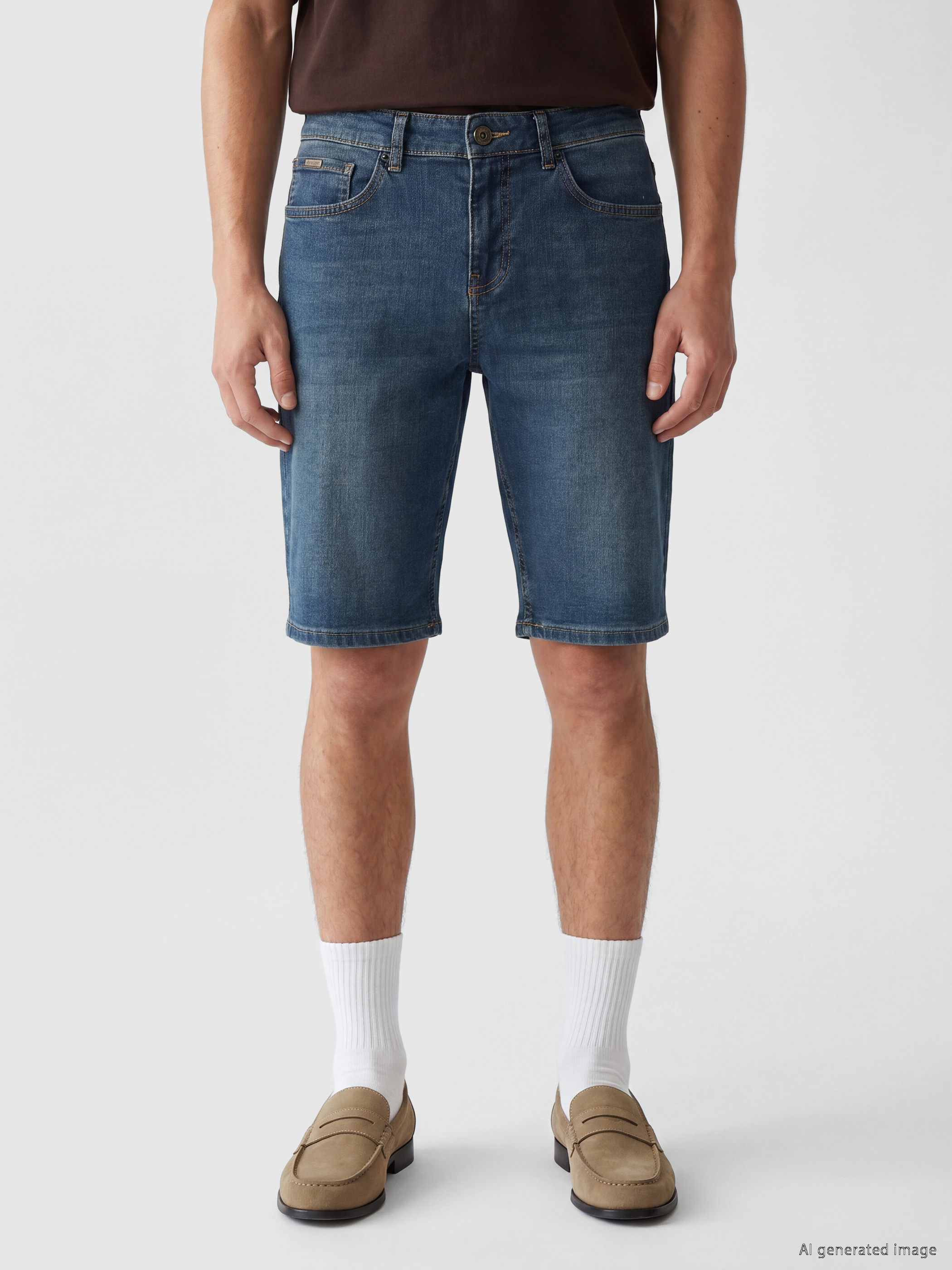 LCW Jeans Regular Fit Erkek Jean Şort görsel 2