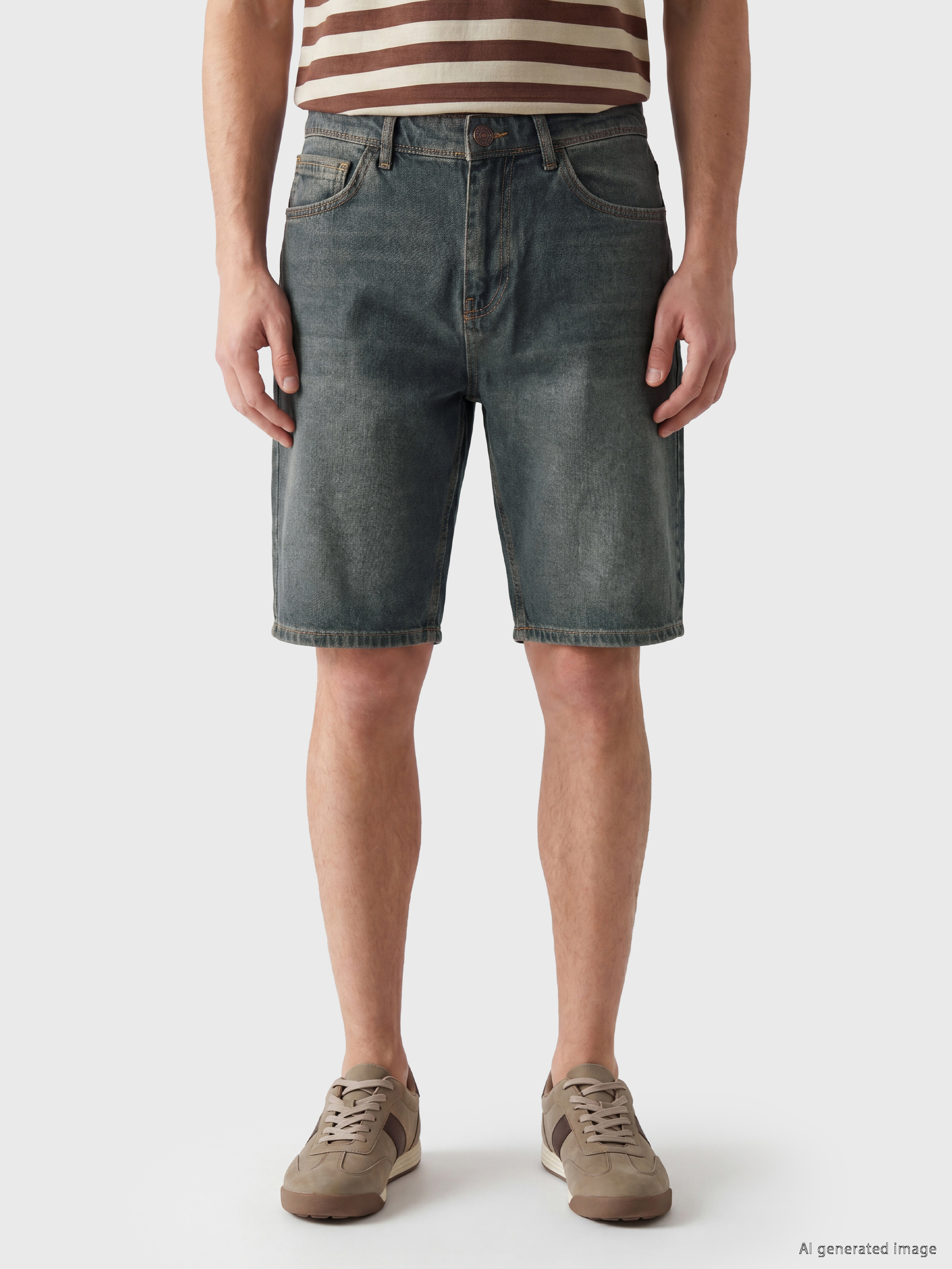 LCW Jeans Regular Fit Erkek Jean Şort görsel 2