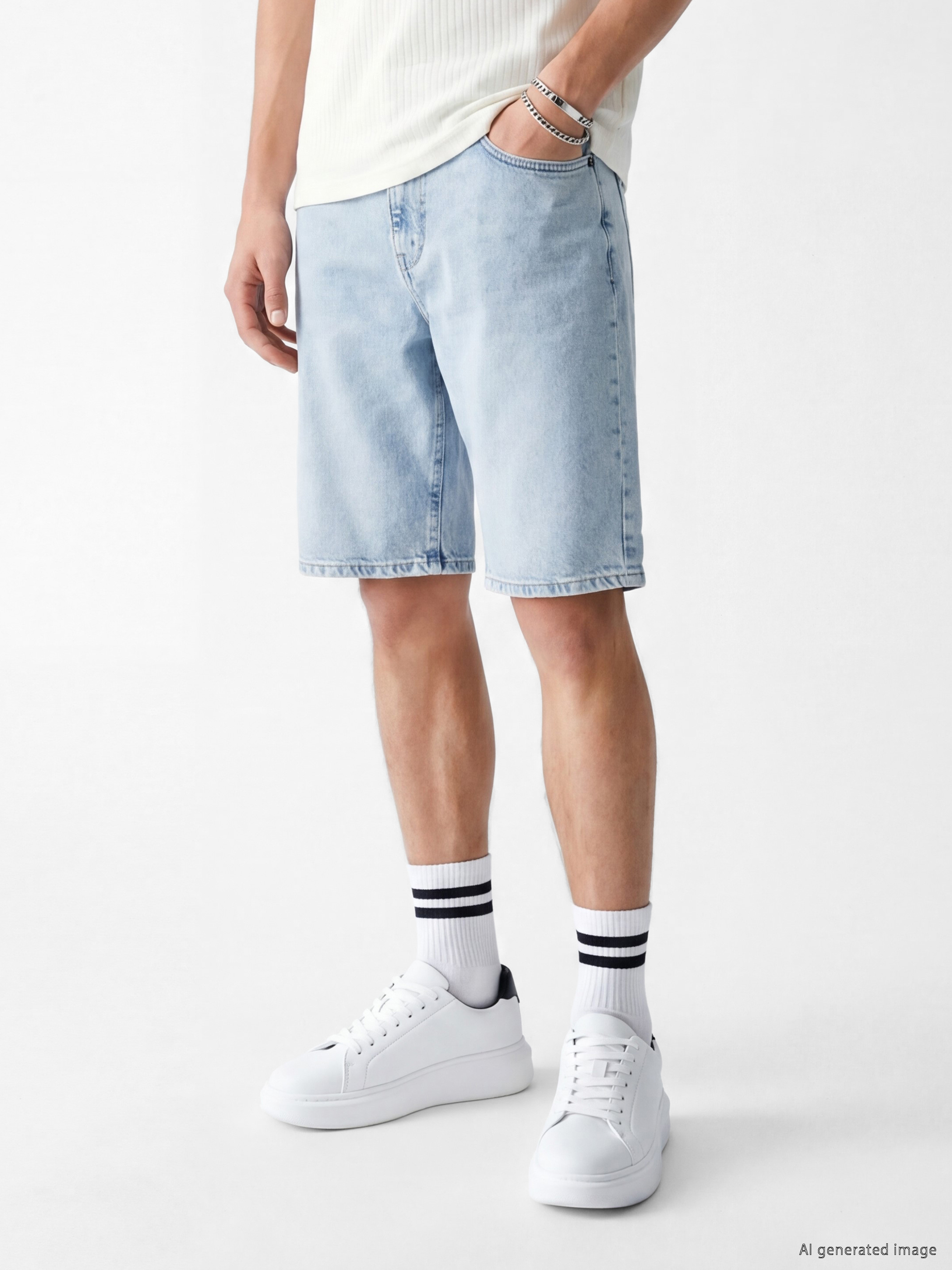 LCW Jeans Regular Fit Erkek Jean Şort görsel 2