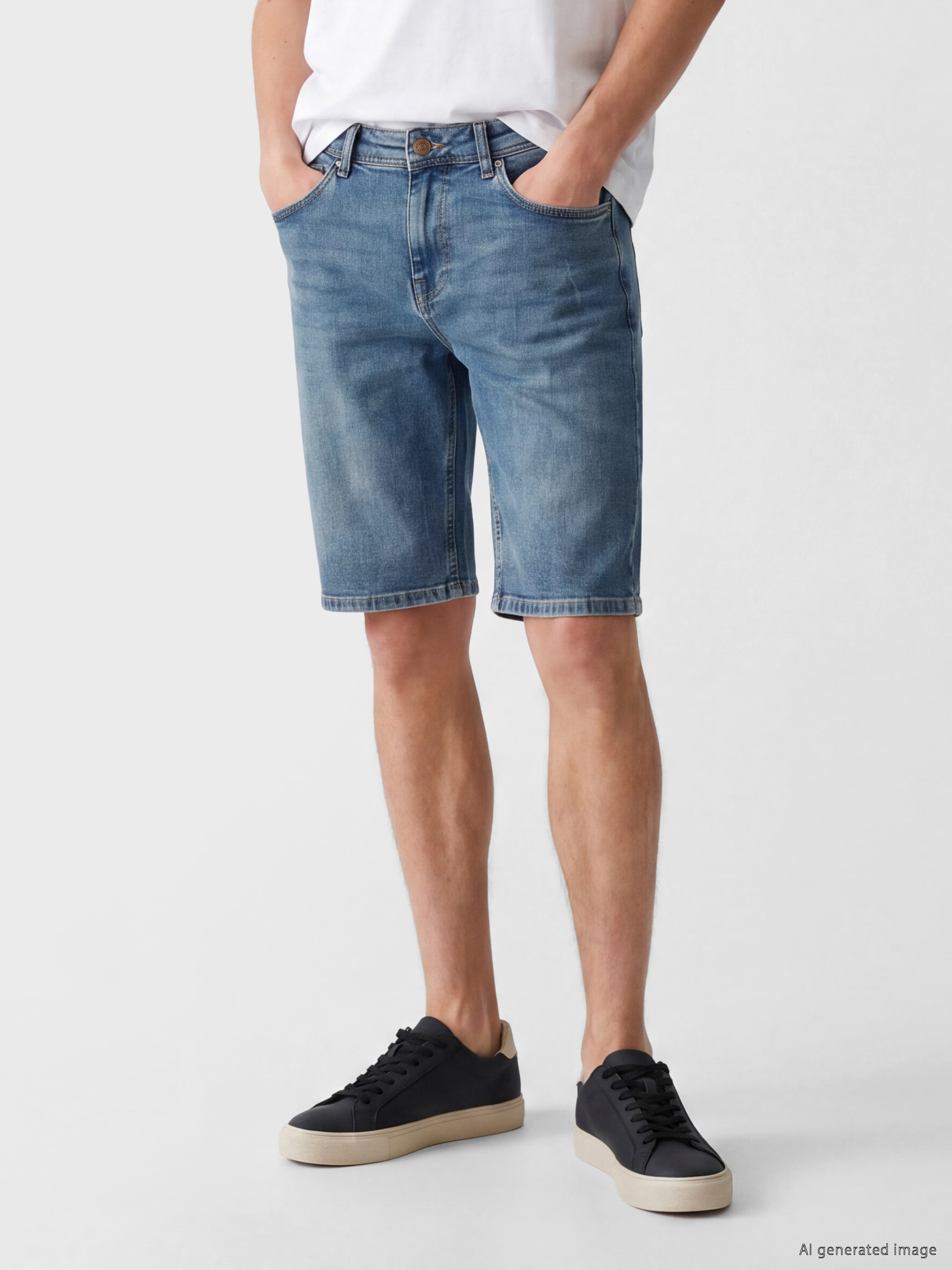 LCW Jeans Regular Fit Erkek Jean Şort görsel 2