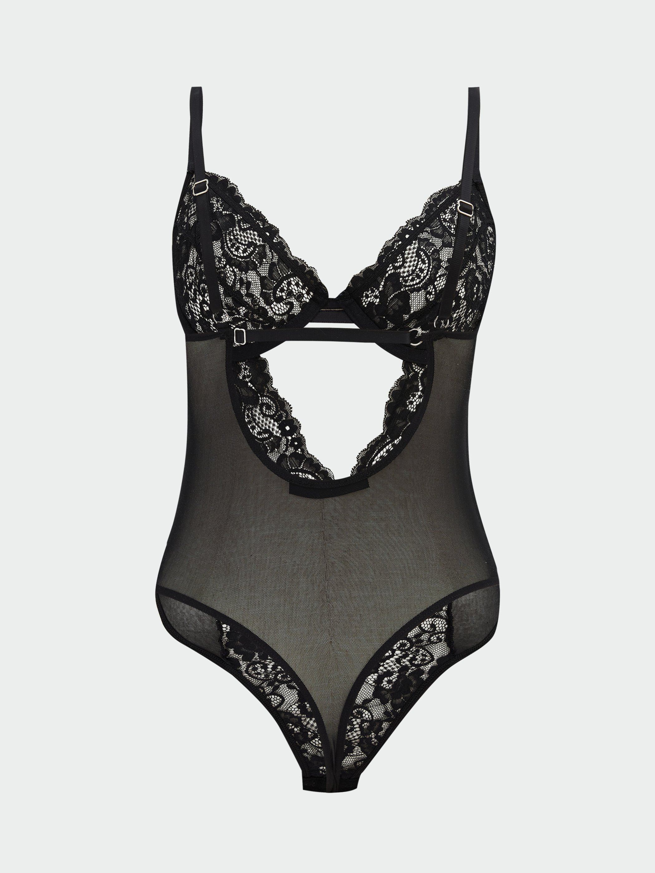 LCW DREAM Balenli Dolgusuz Dantelli Bodysuit görsel 3