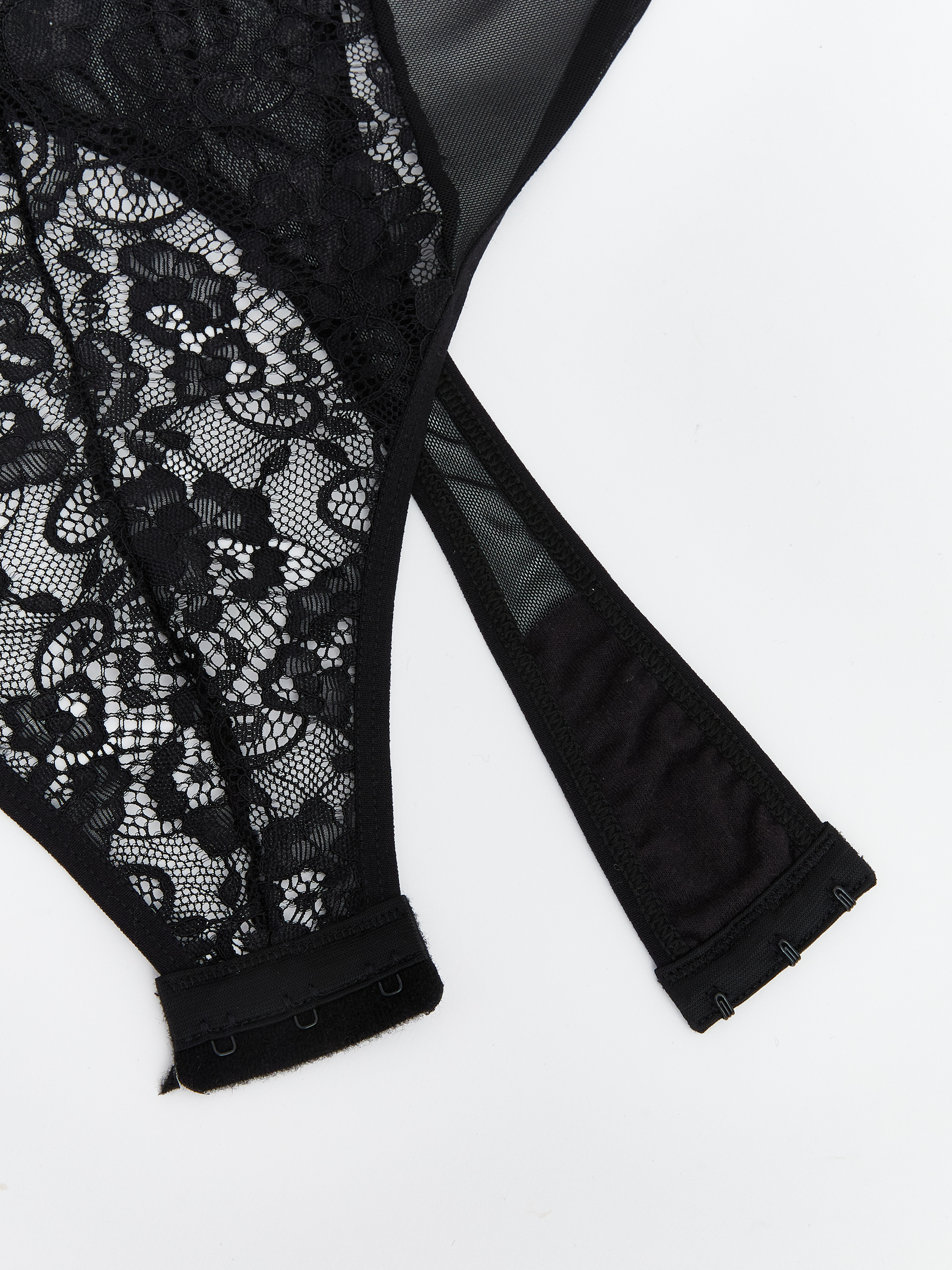 LCW DREAM Balenli Dolgusuz Dantelli Bodysuit görsel 5
