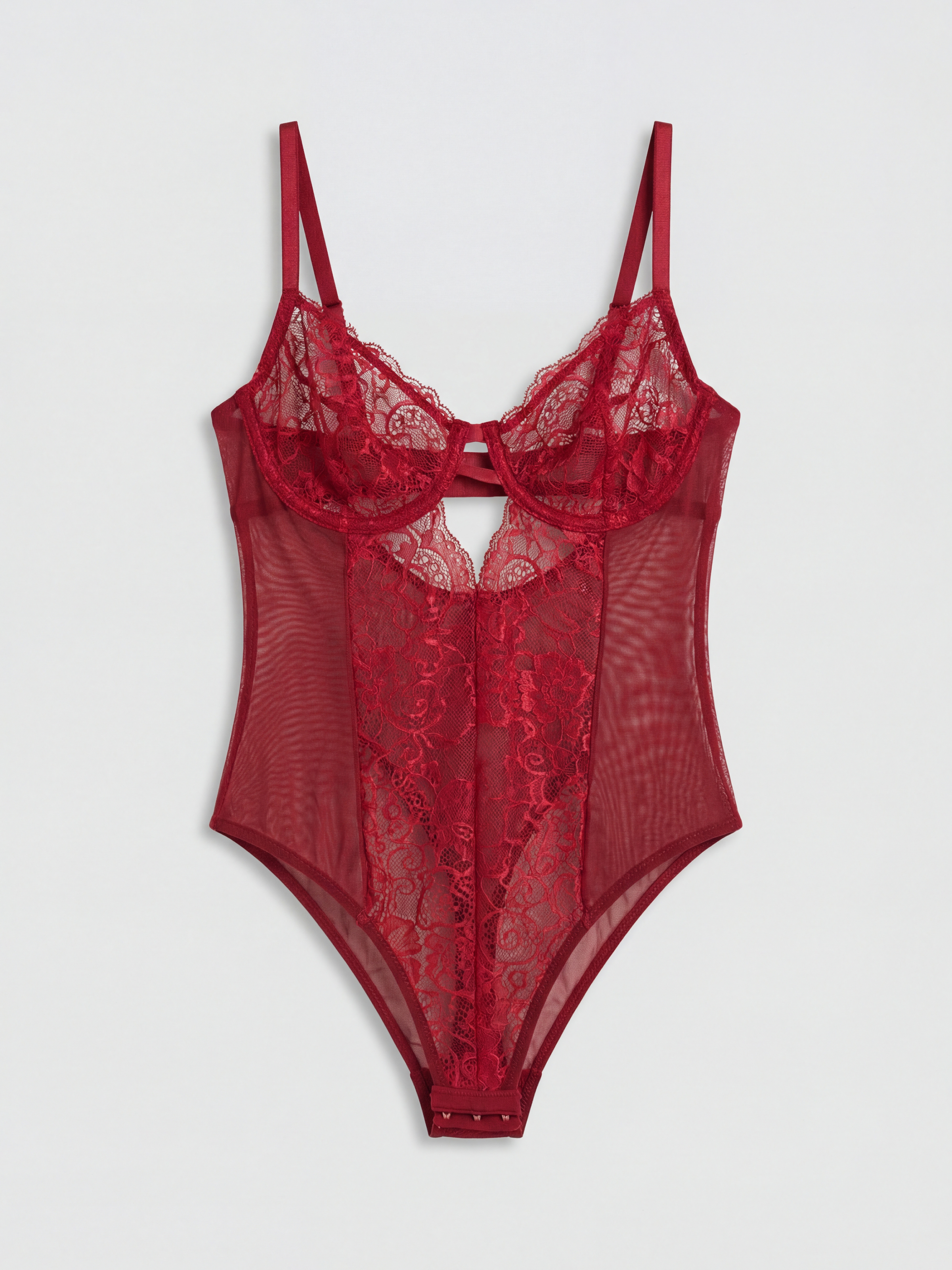 LCW DREAM Balenli Dolgusuz Dantelli Bodysuit