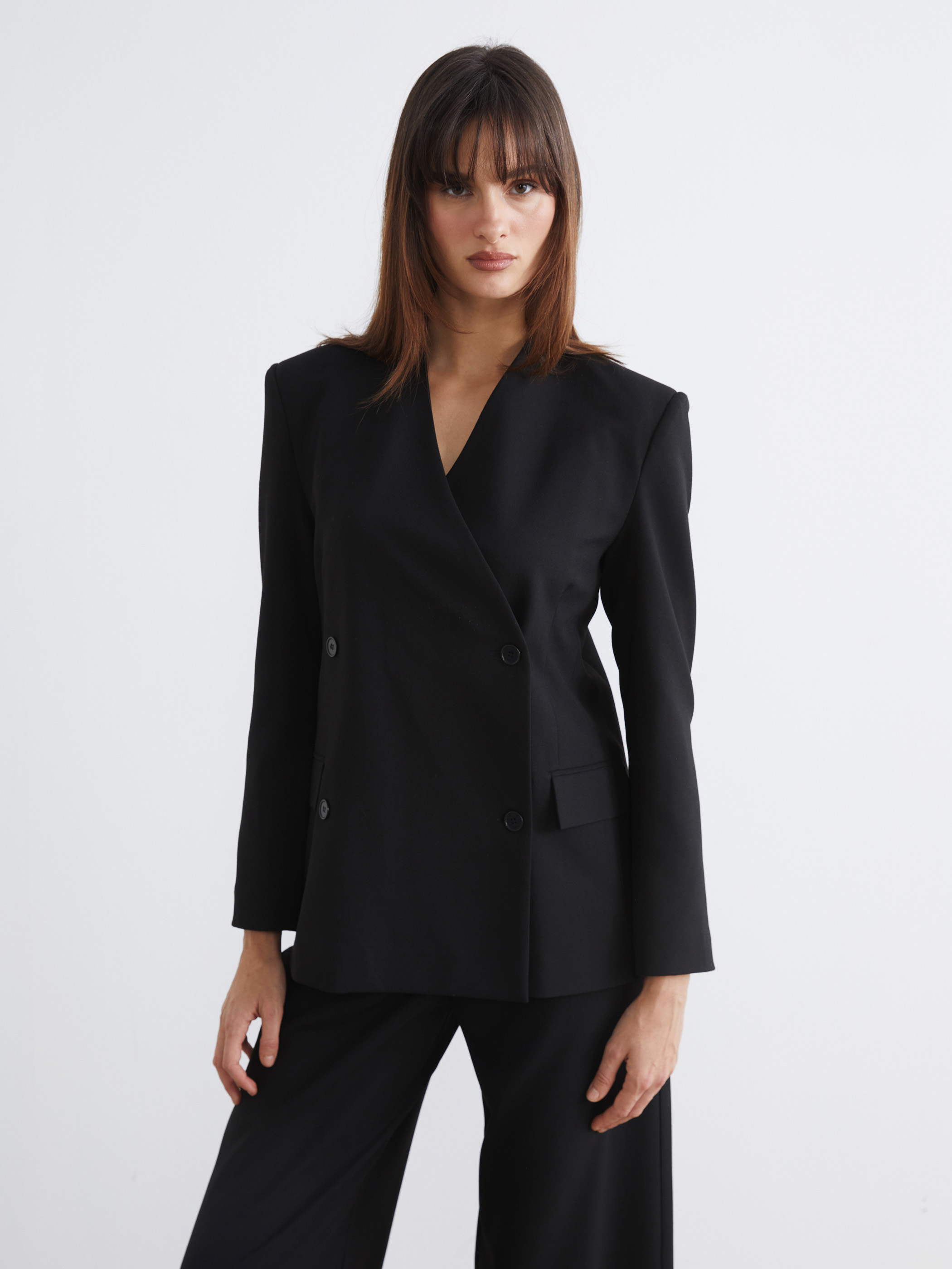 Soulife Kruvaze Yaka Kadın Blazer Ceket