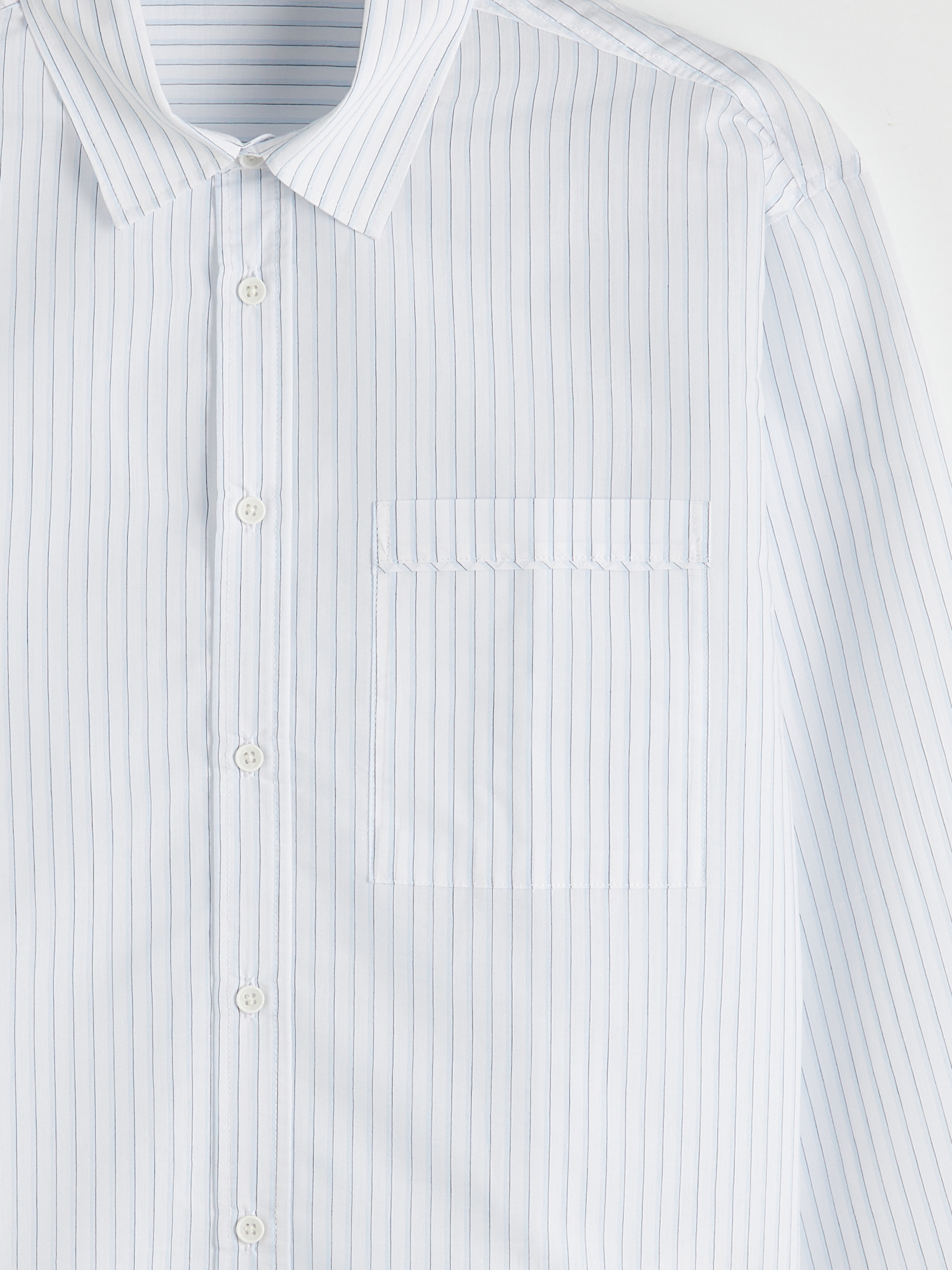 XSIDE Regular Fit Çizgili Poplin Erkek Gömlek görsel 7