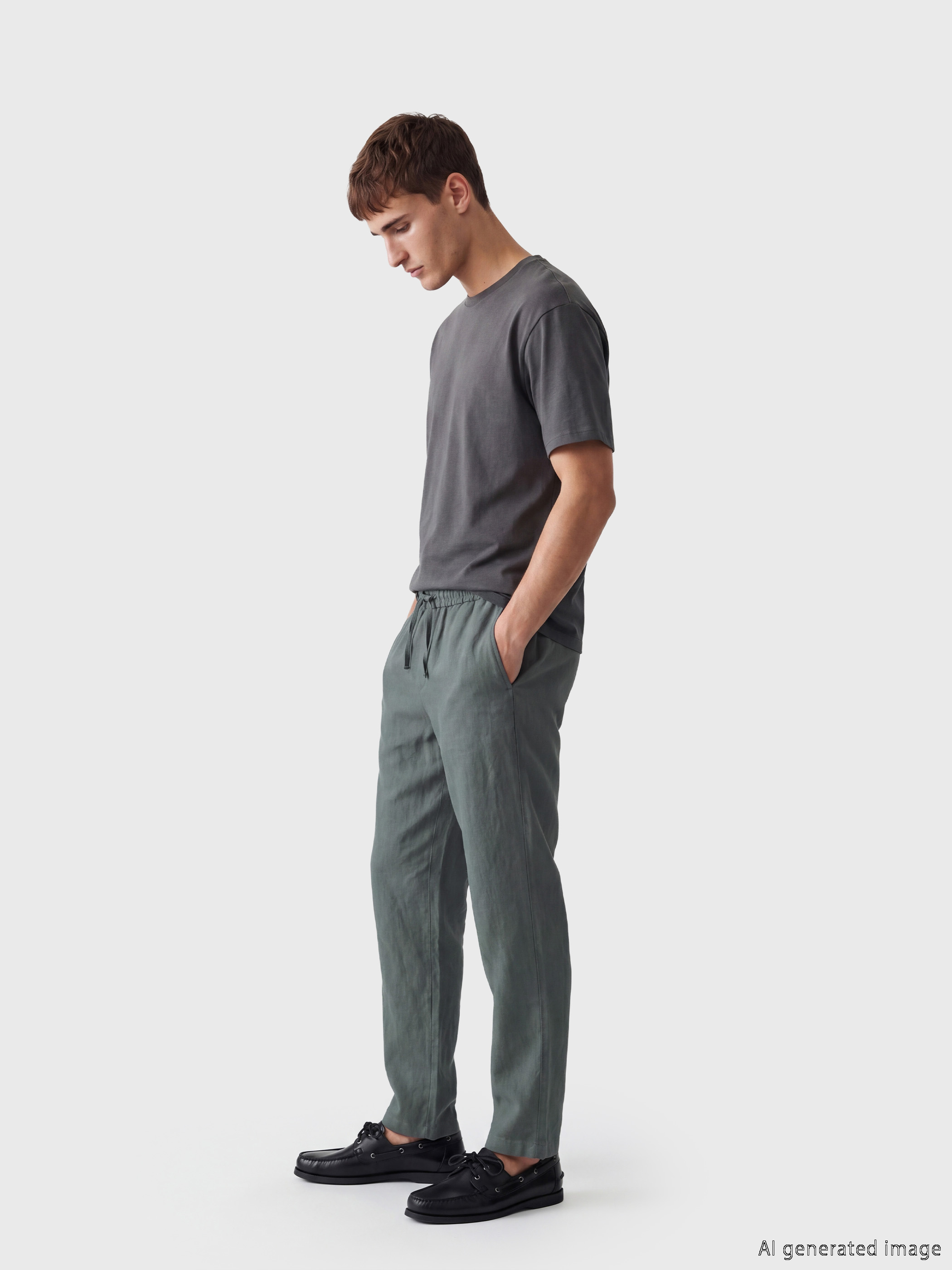 LCW Vision Regular Fit Erkek Keten Pantolon görsel 2