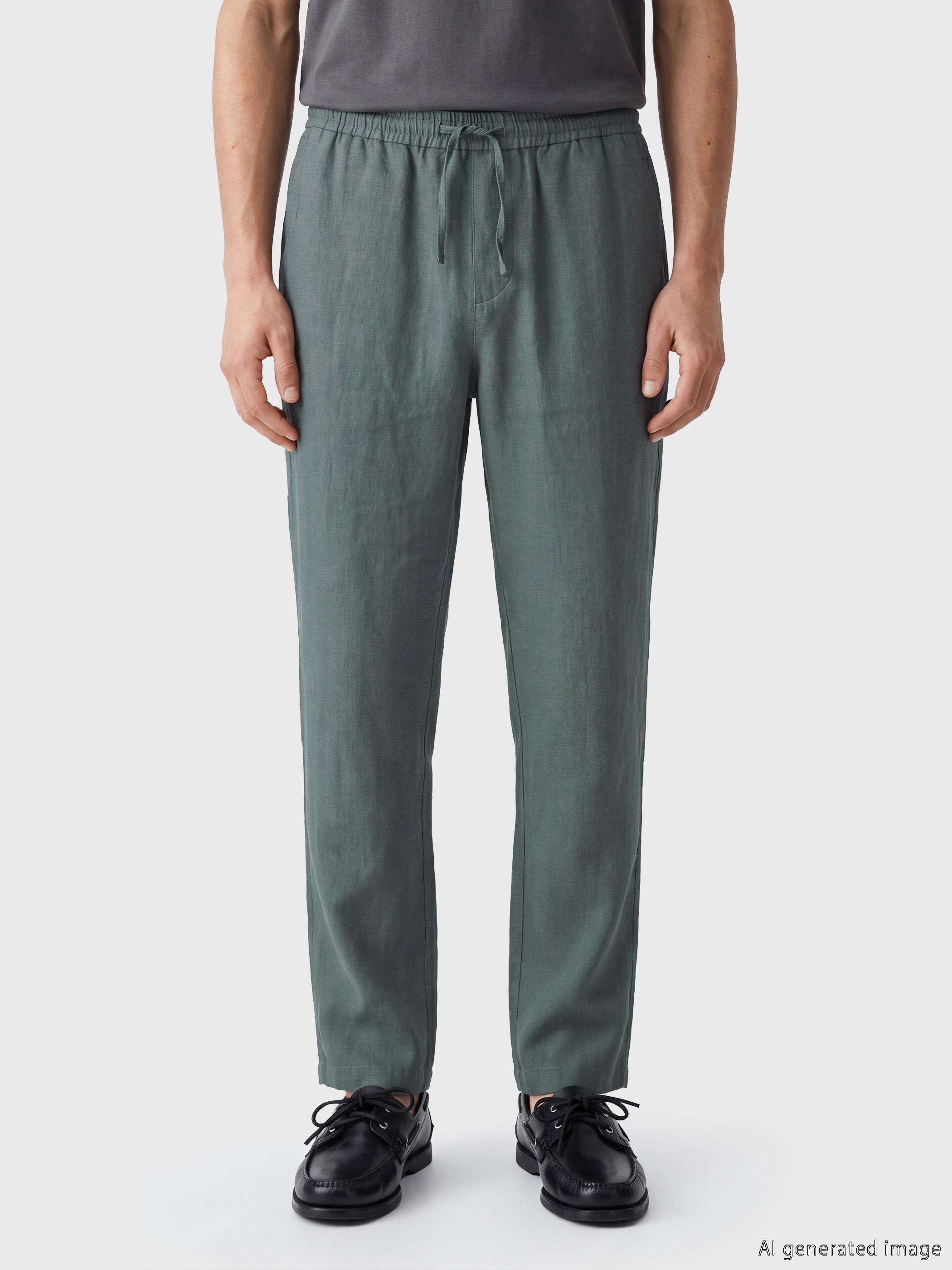 LCW Vision Regular Fit Erkek Keten Pantolon görsel 3