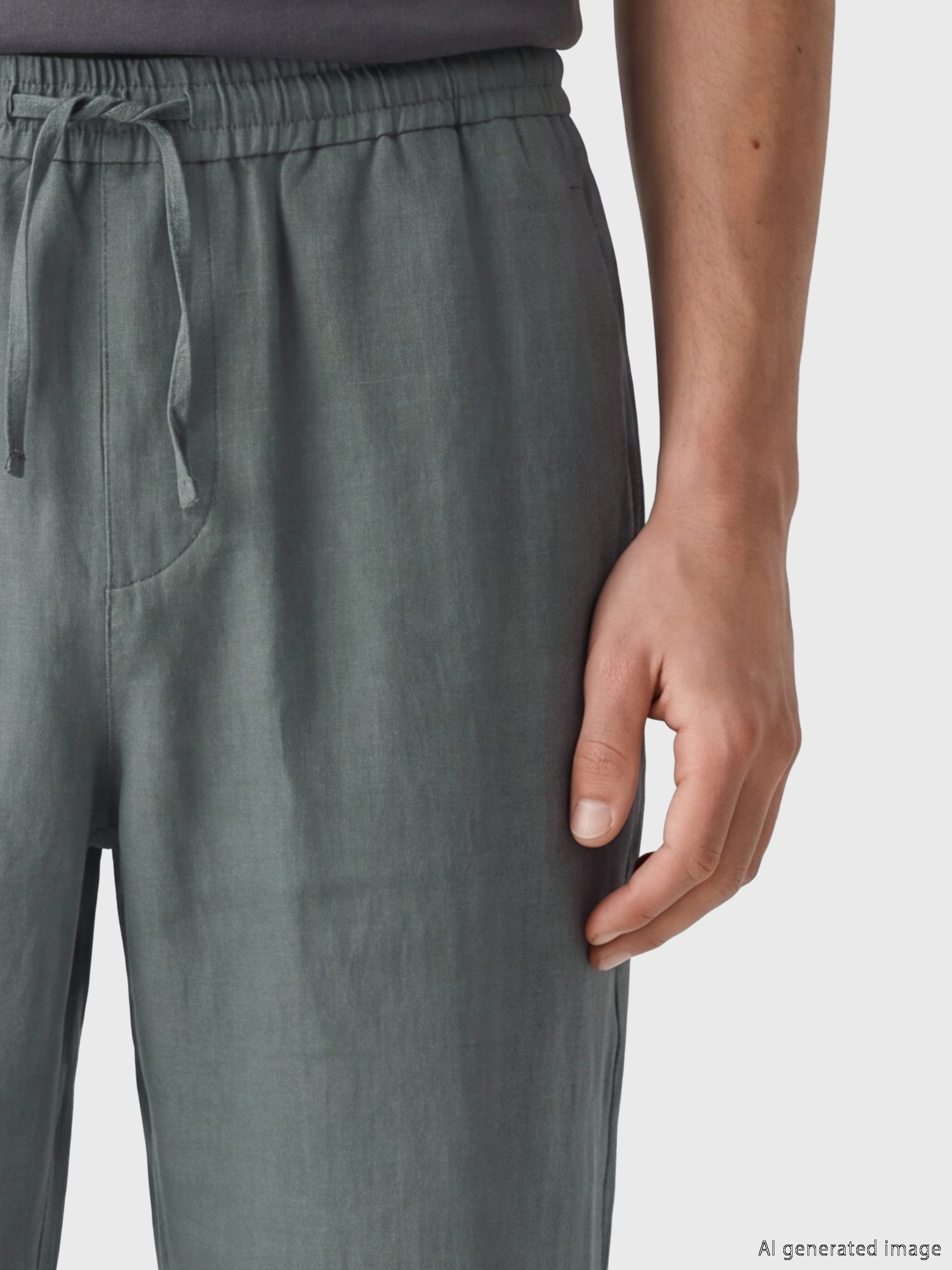 LCW Vision Regular Fit Erkek Keten Pantolon görsel 4