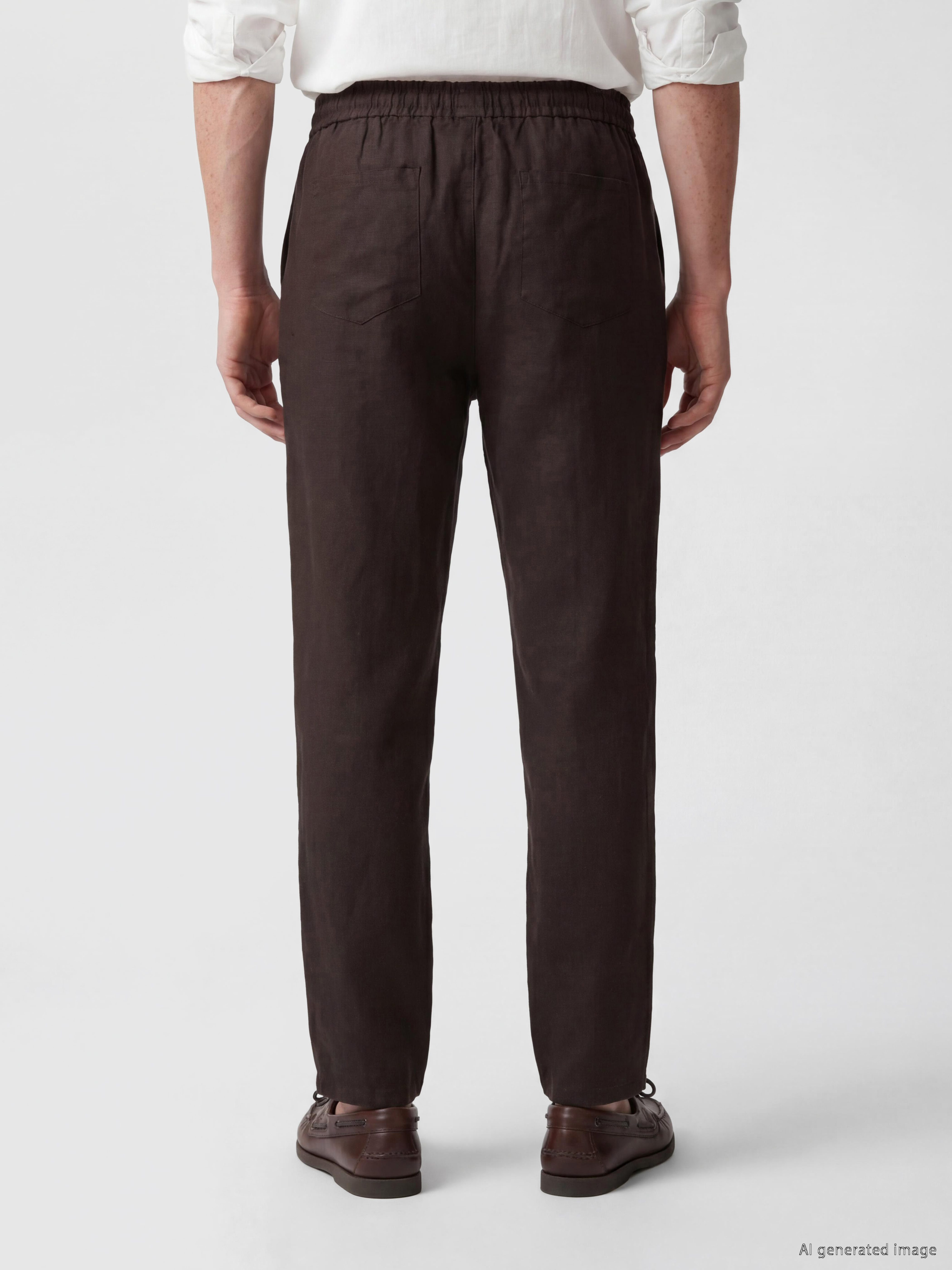 LCW Vision Regular Fit Erkek Keten Pantolon görsel 4