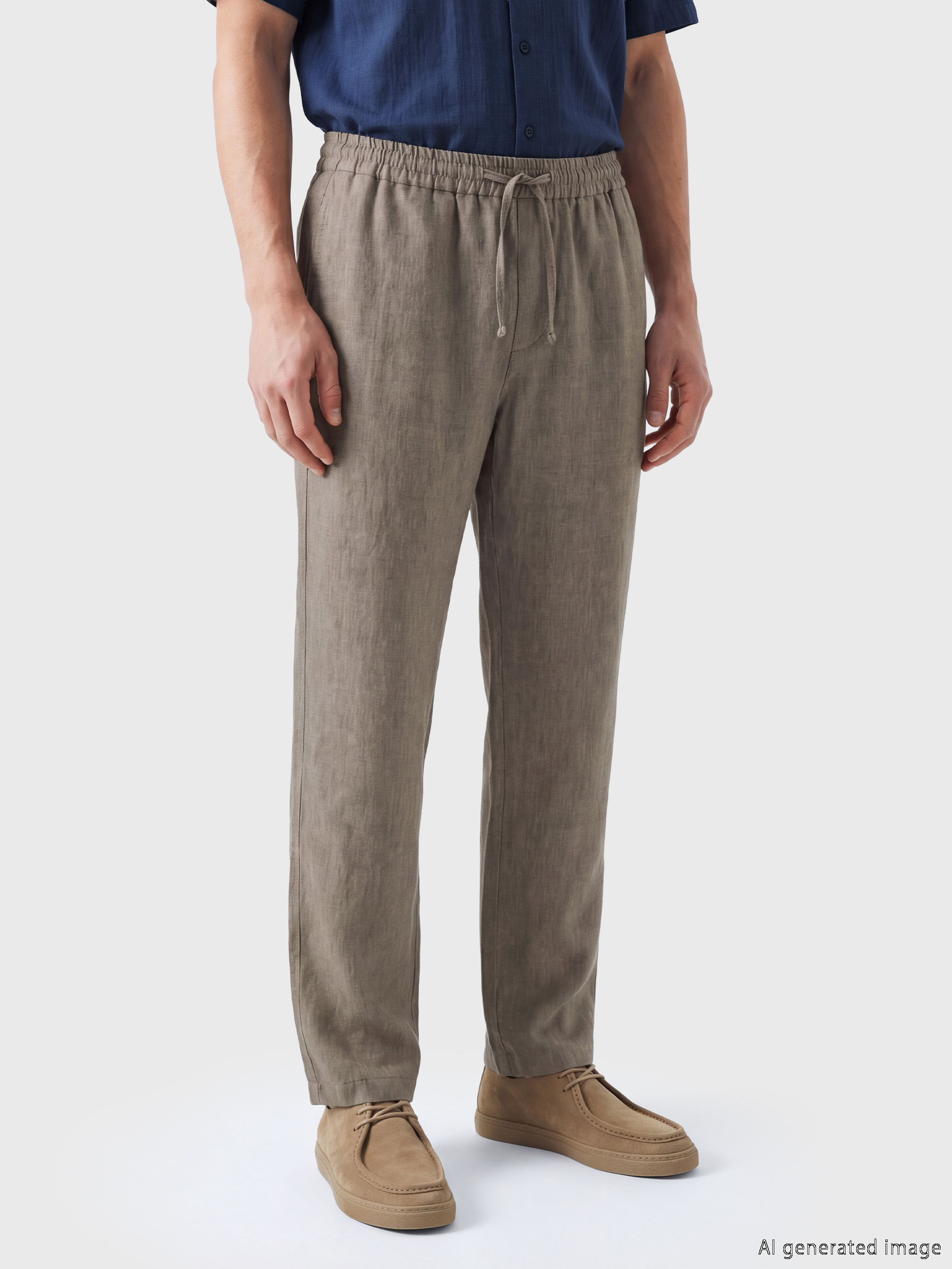LCW Vision Regular Fit Erkek Keten Pantolon görsel 2