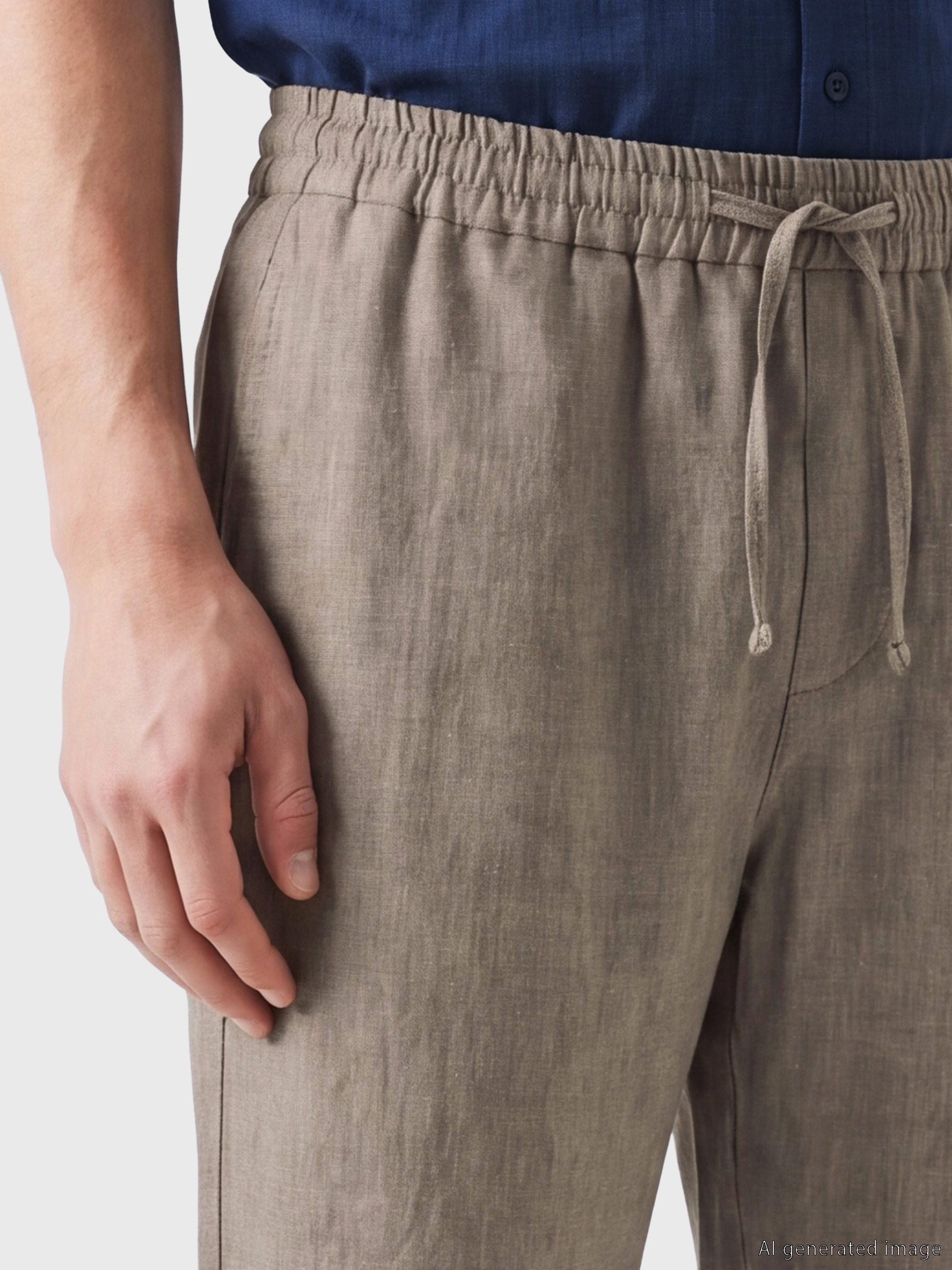 LCW Vision Regular Fit Erkek Keten Pantolon görsel 3