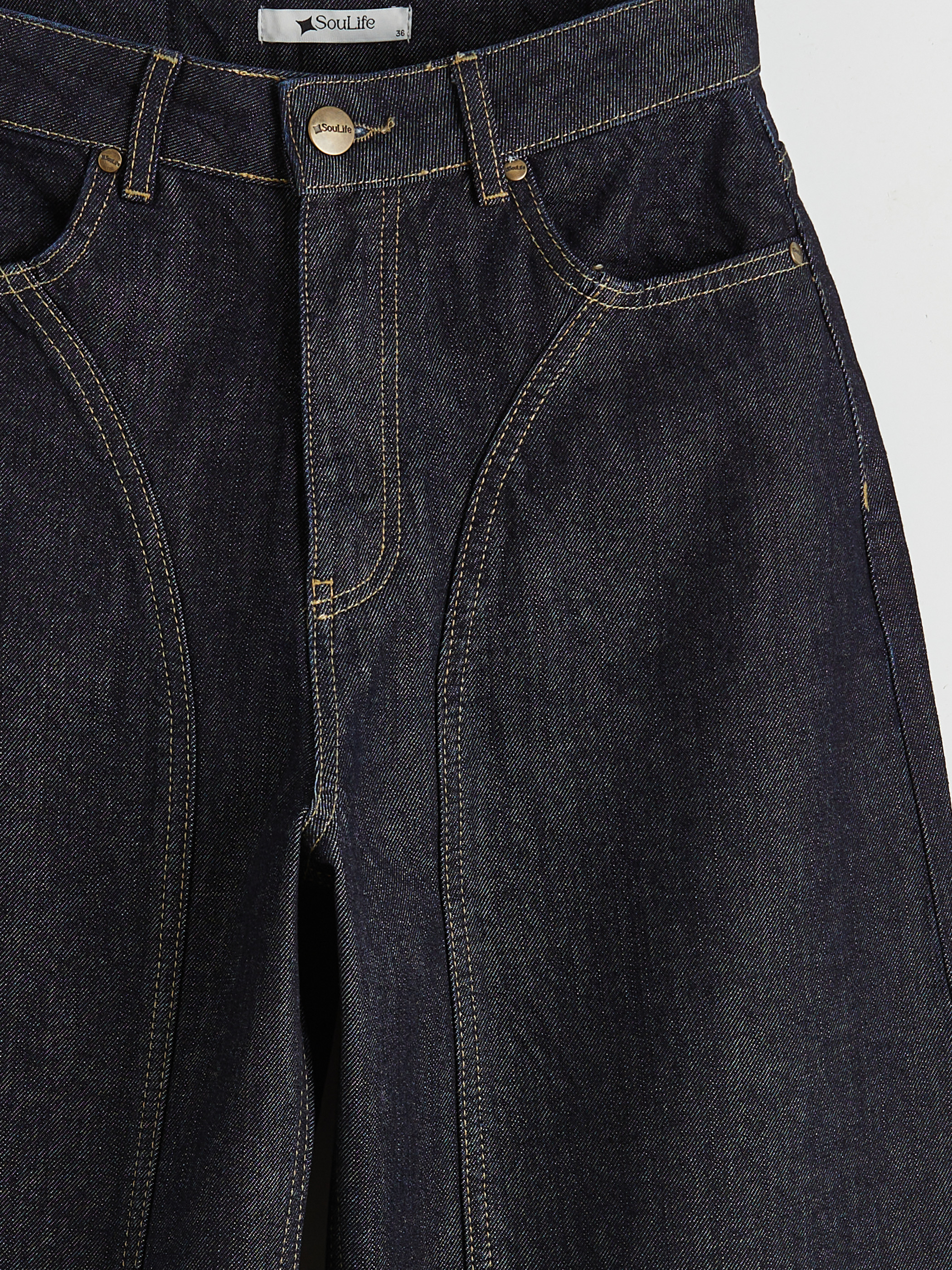 Soulife Barrel Fit Kadın Jean Pantolon görsel 8