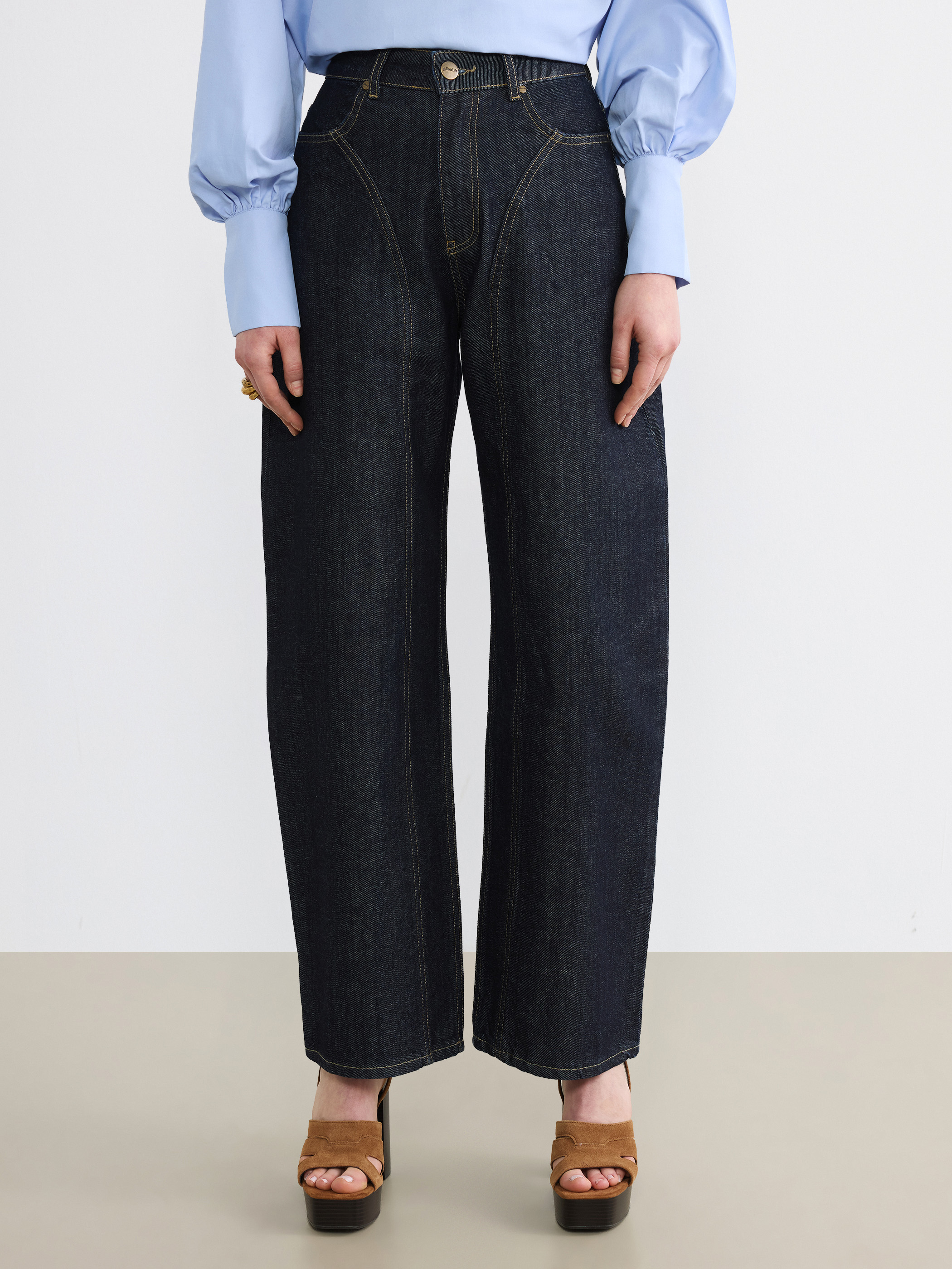 Soulife Barrel Fit Kadın Jean Pantolon görsel 2