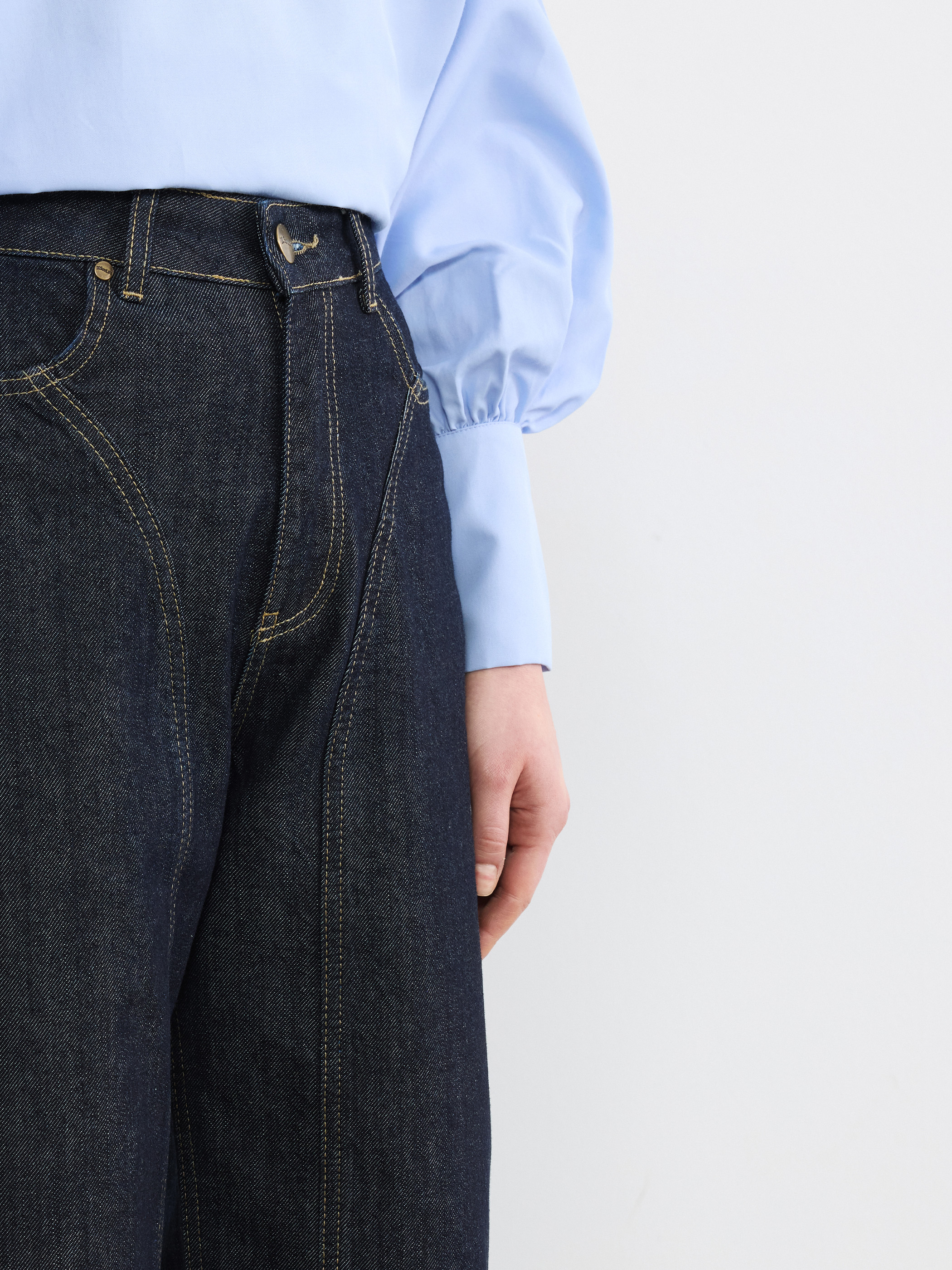 Soulife Barrel Fit Kadın Jean Pantolon görsel 4