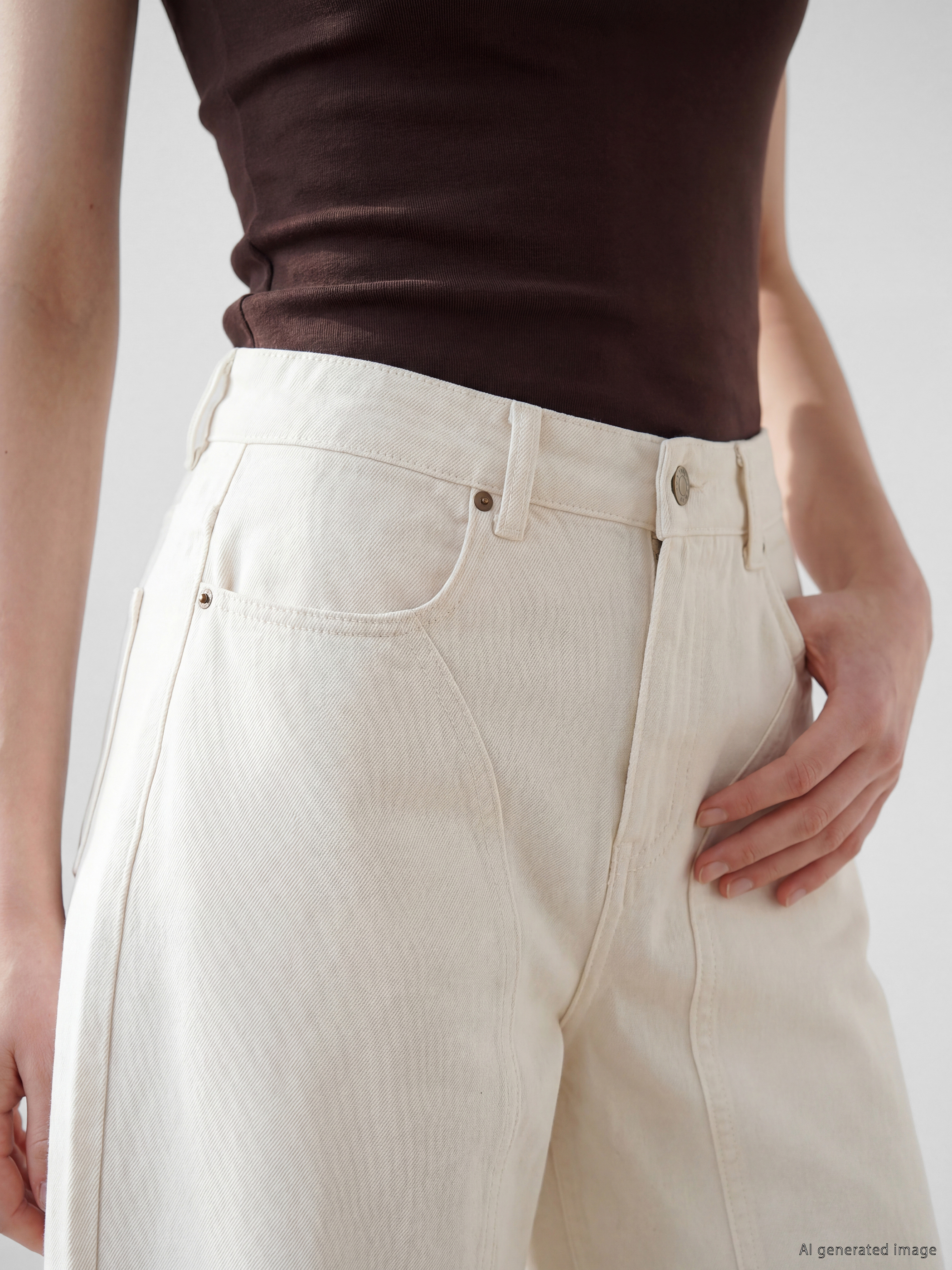 Soulife Barrel Fit Kadın Jean Pantolon görsel 3