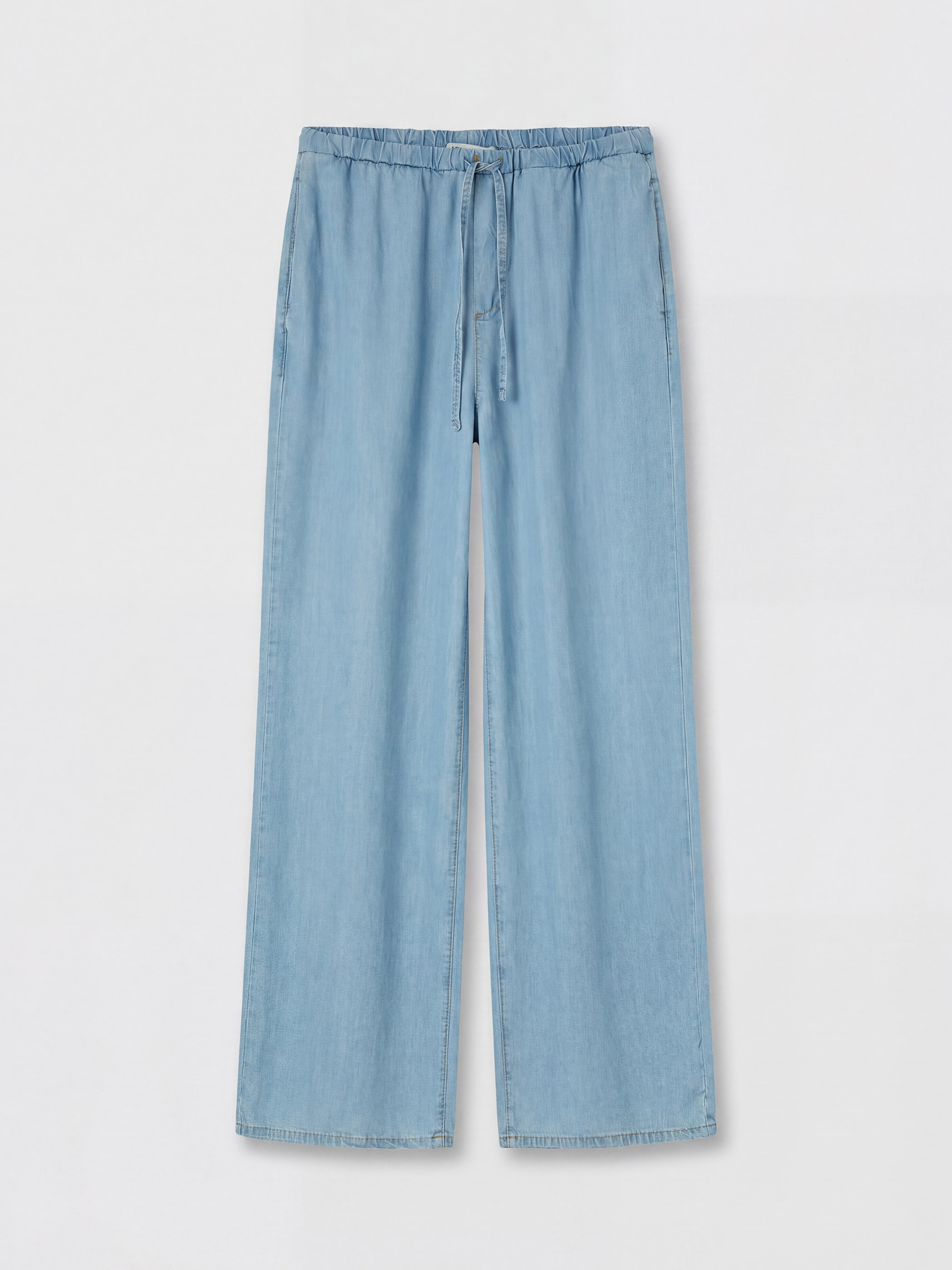 LCW Comfort Beli Lastikli Wideleg Kadın Jean Pantolon görsel 5