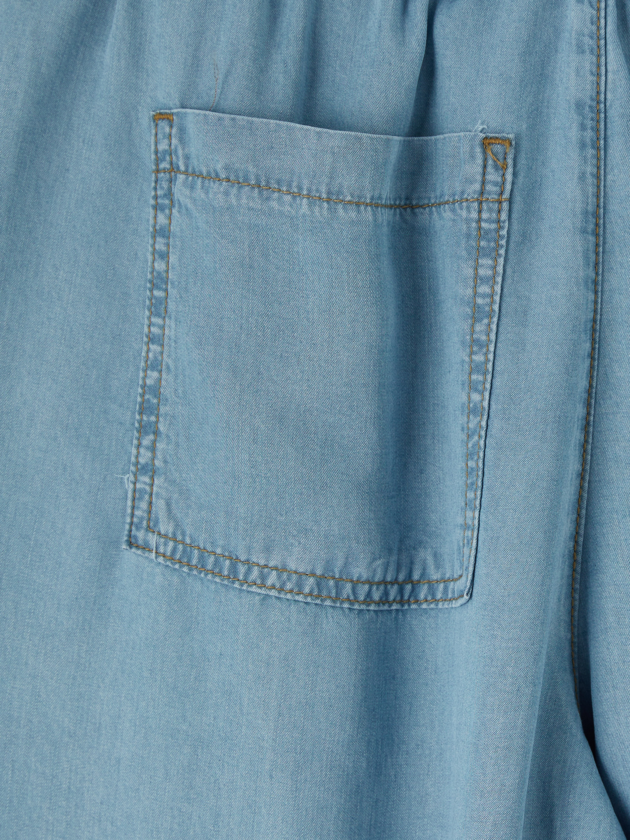 LCW Comfort Beli Lastikli Wideleg Kadın Jean Pantolon görsel 8
