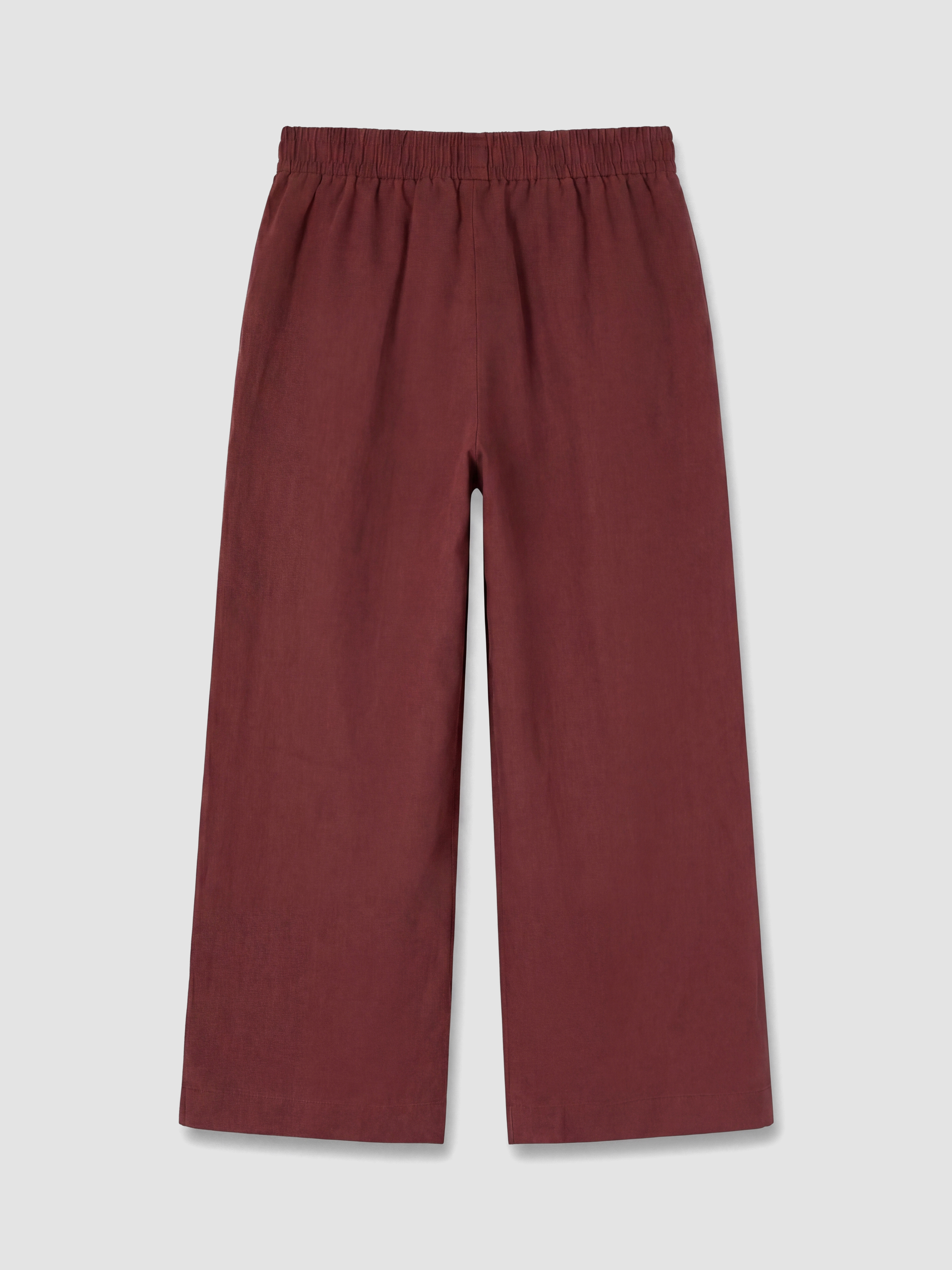 LCWAIKIKI Classic Beli Lastikli Kadın %100 Keten Pantolon görsel 7