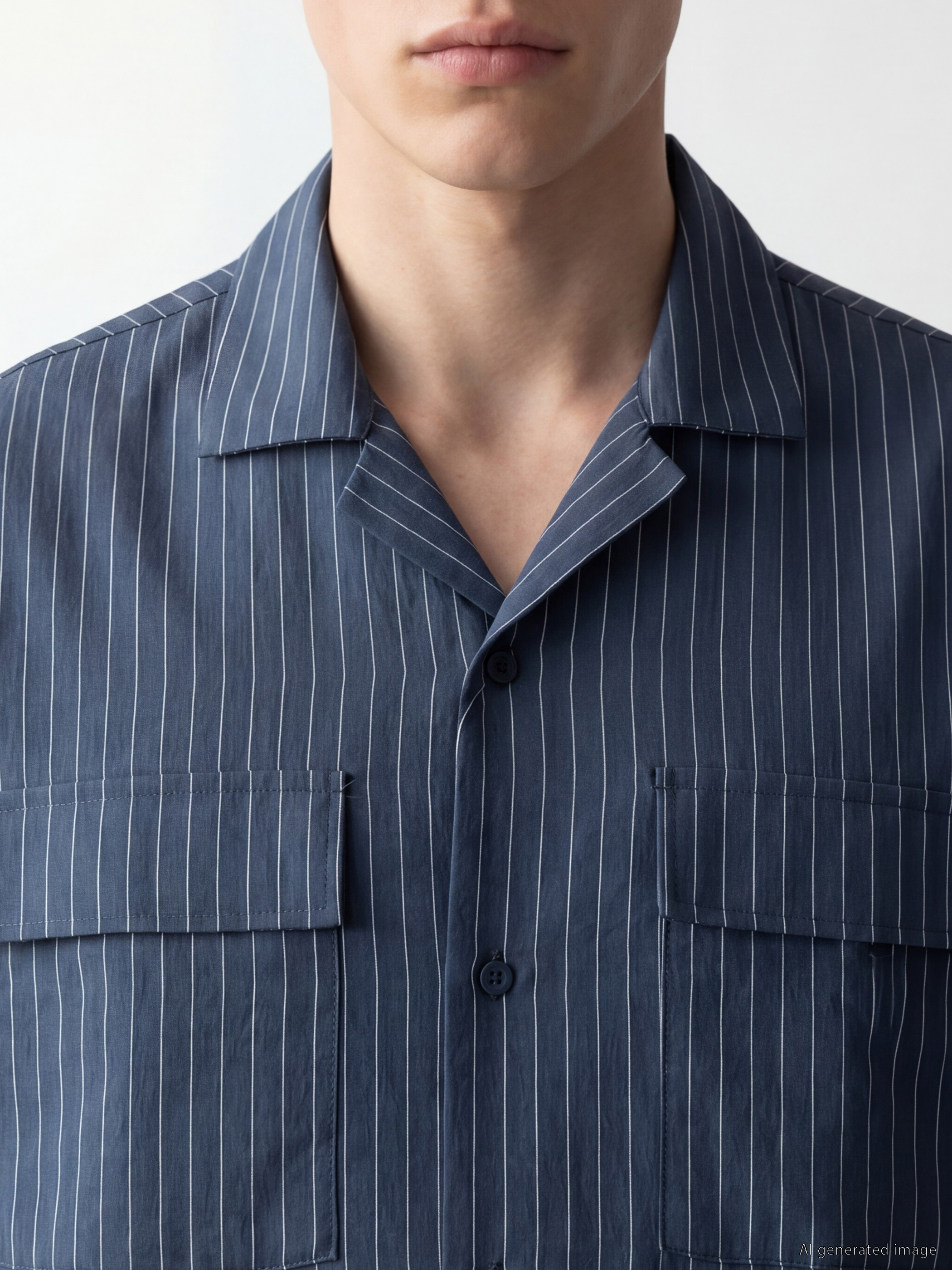 XSIDE Loose Fit Çizgili Erkek Gömlek görsel 3