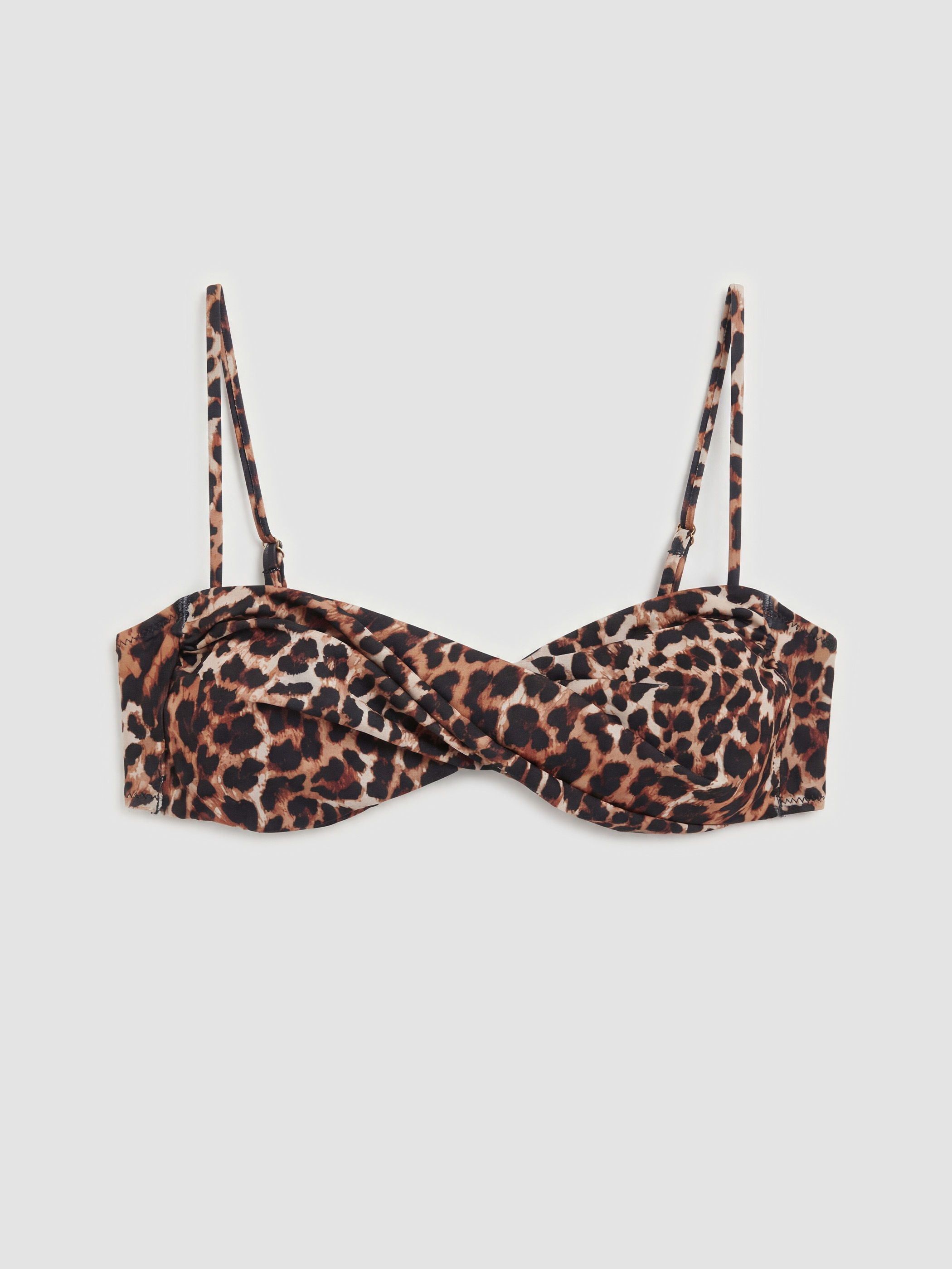 Soulife Leopar Desenli Kadın Bikini Üstü