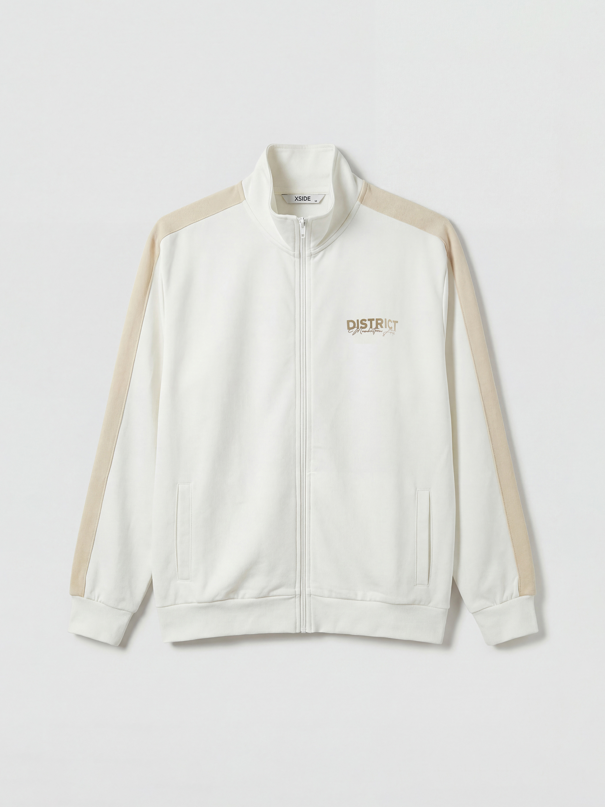 XSIDE Dik Yaka Baskılı Erkek Fermuarlı Sweatshirt görsel 5