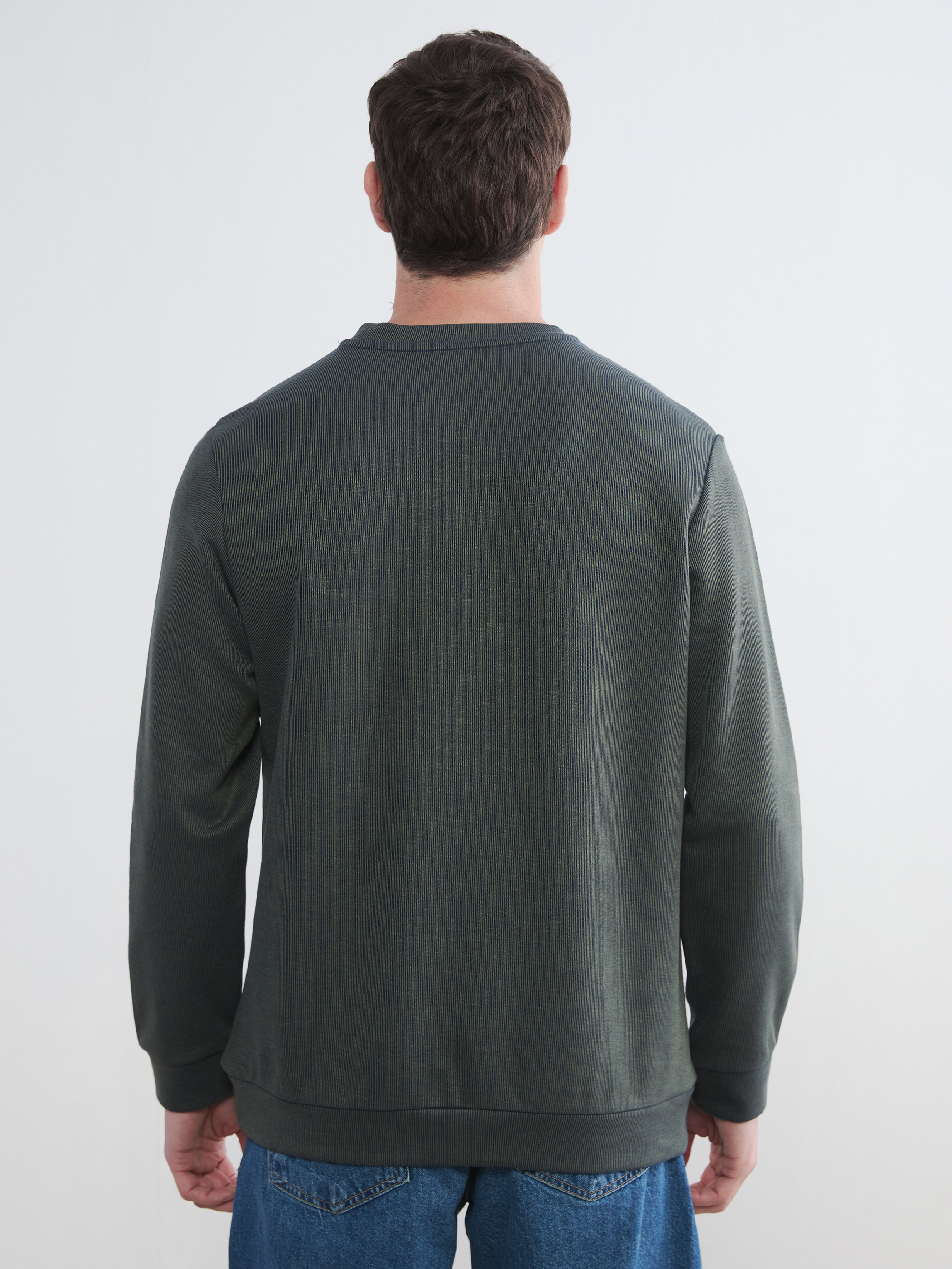 LCWAIKIKI Classic Bisiklet Yaka Erkek Sweatshirt görsel 4