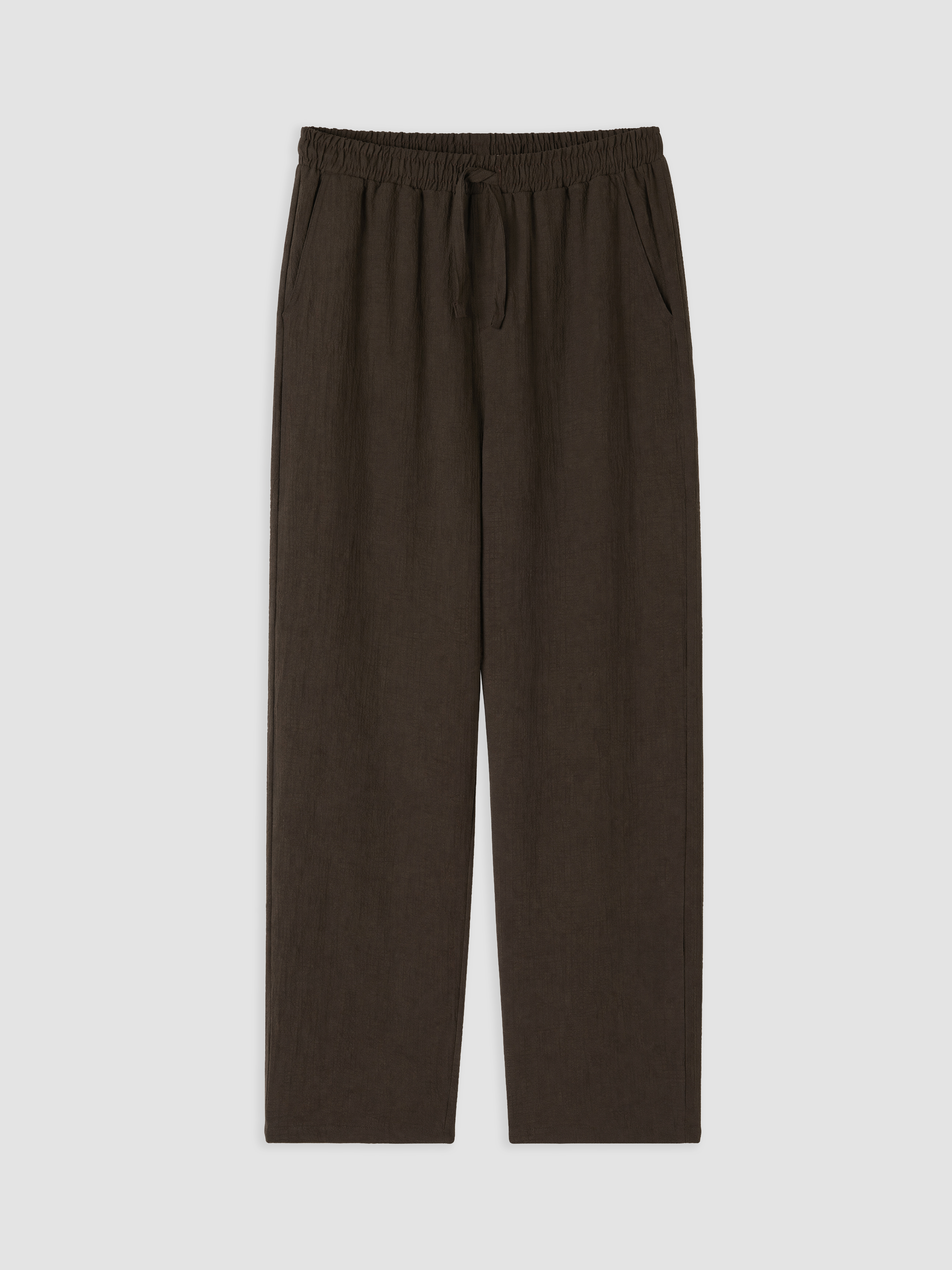 XSIDE Rahat Kalıp Keten Görünümlü Erkek Pantolon görsel 5