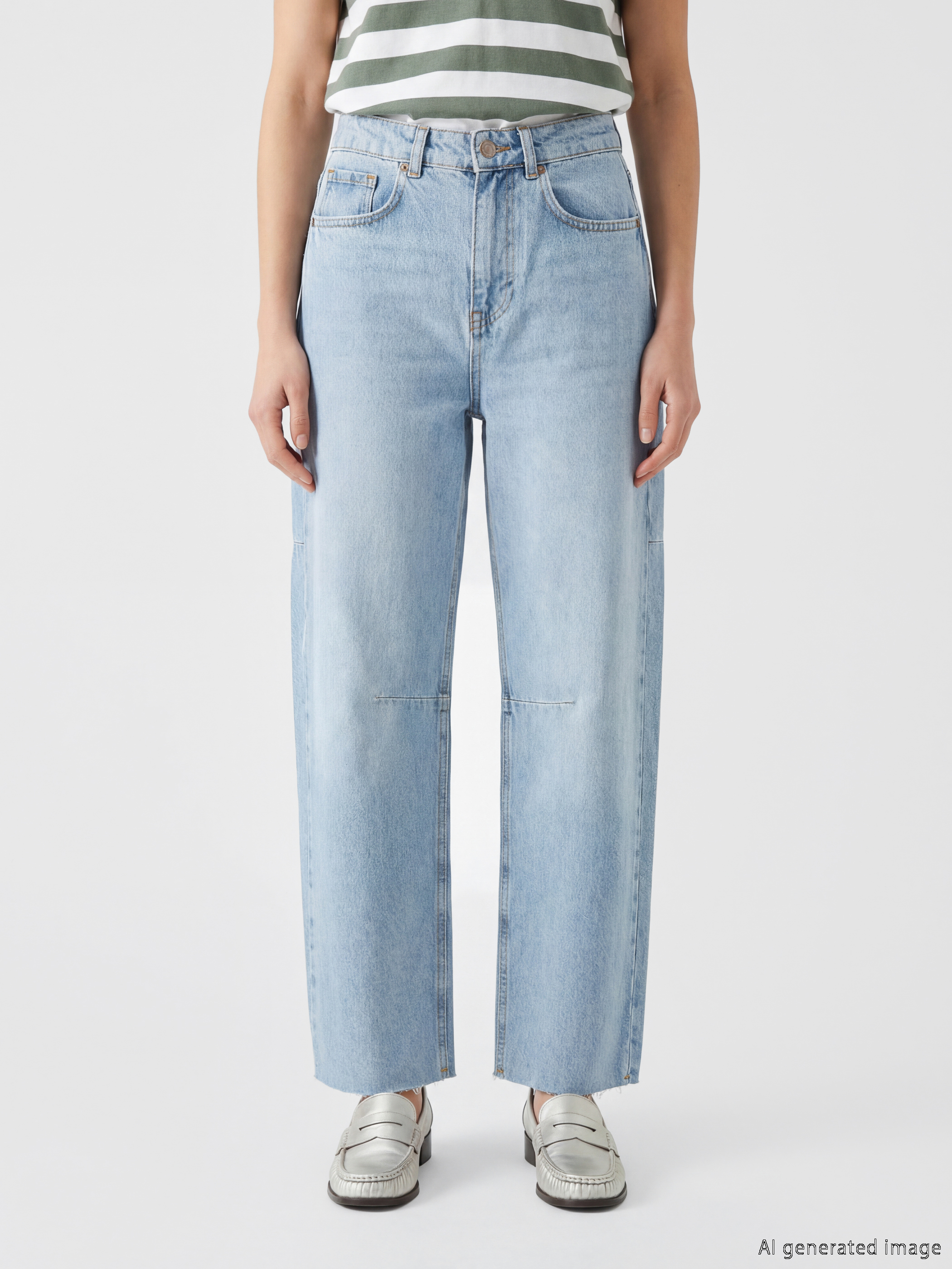 LCW Jeans Barrel Fit Kadın Jean Pantolon görsel 2